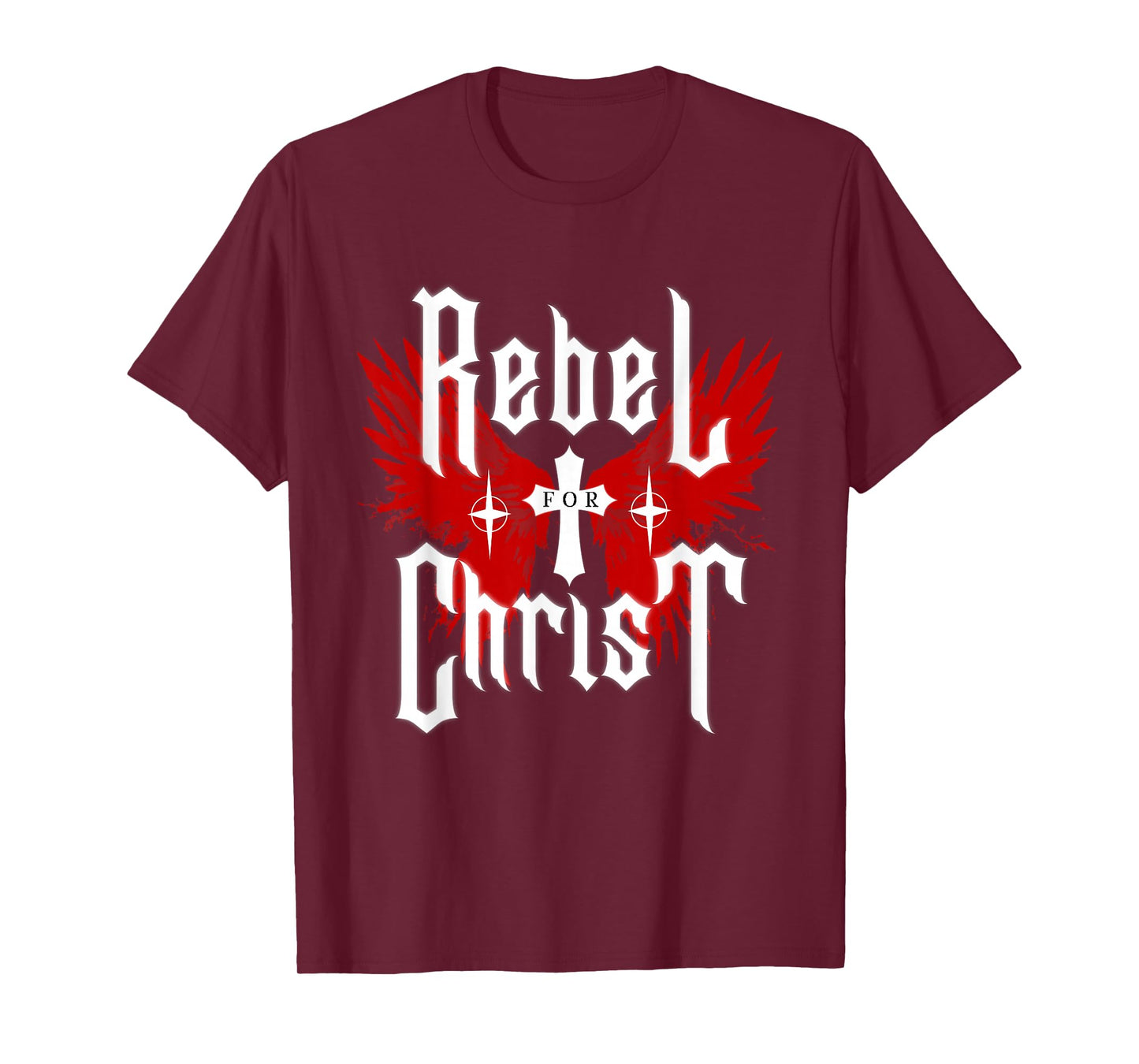 Rebel for Christ Jesus Cross Gothic Y2K Streetwear Punk T-Shirt