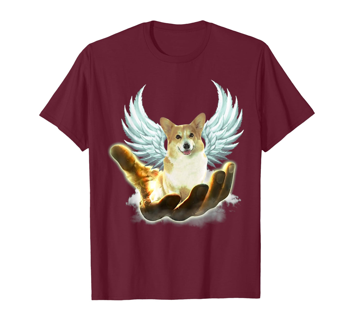 Angel Corgi Golden Hand Heaven Wings God T-Shirt