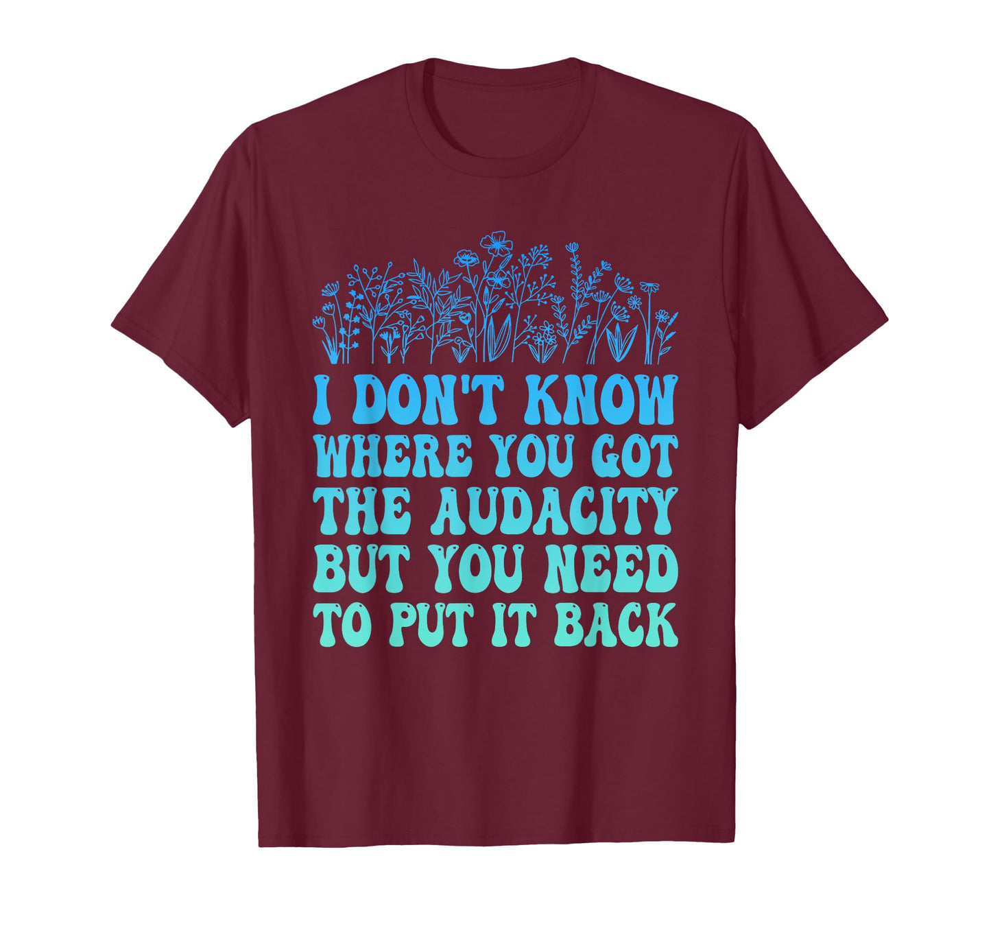 I Don't Know Where You Got The Audacity Funny Quote T-Shirt