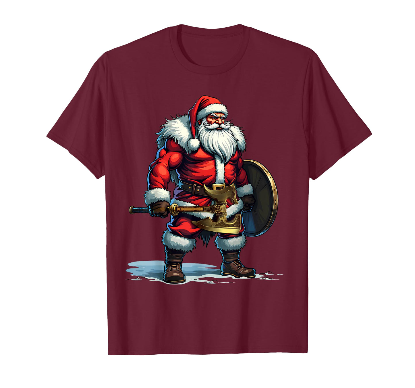Bad Santa Claus Viking Berserker Look Christmas T-Shirt