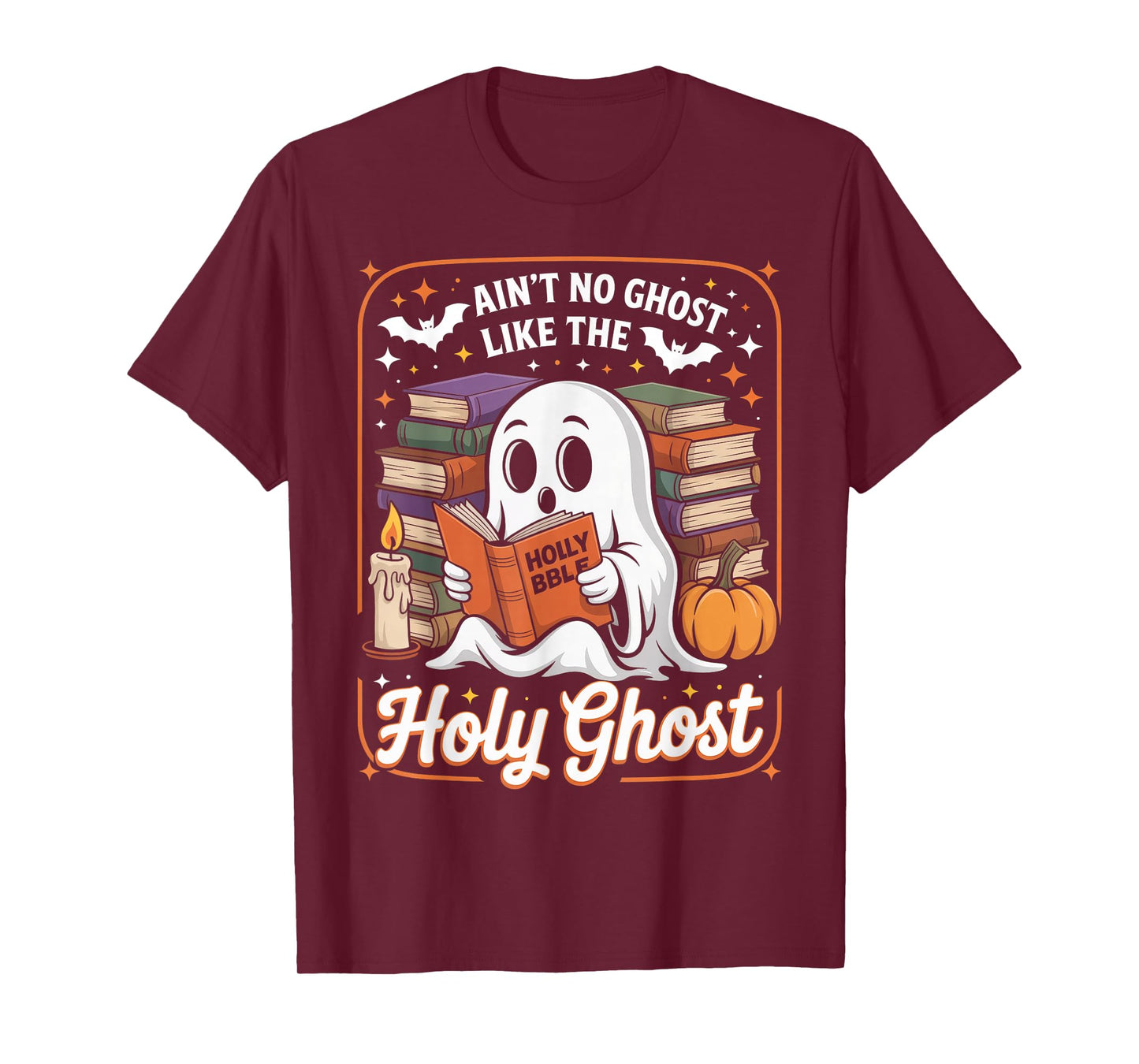 Retro Aint No Ghost Like The Holy Ghost Christian Halloween T-Shirt