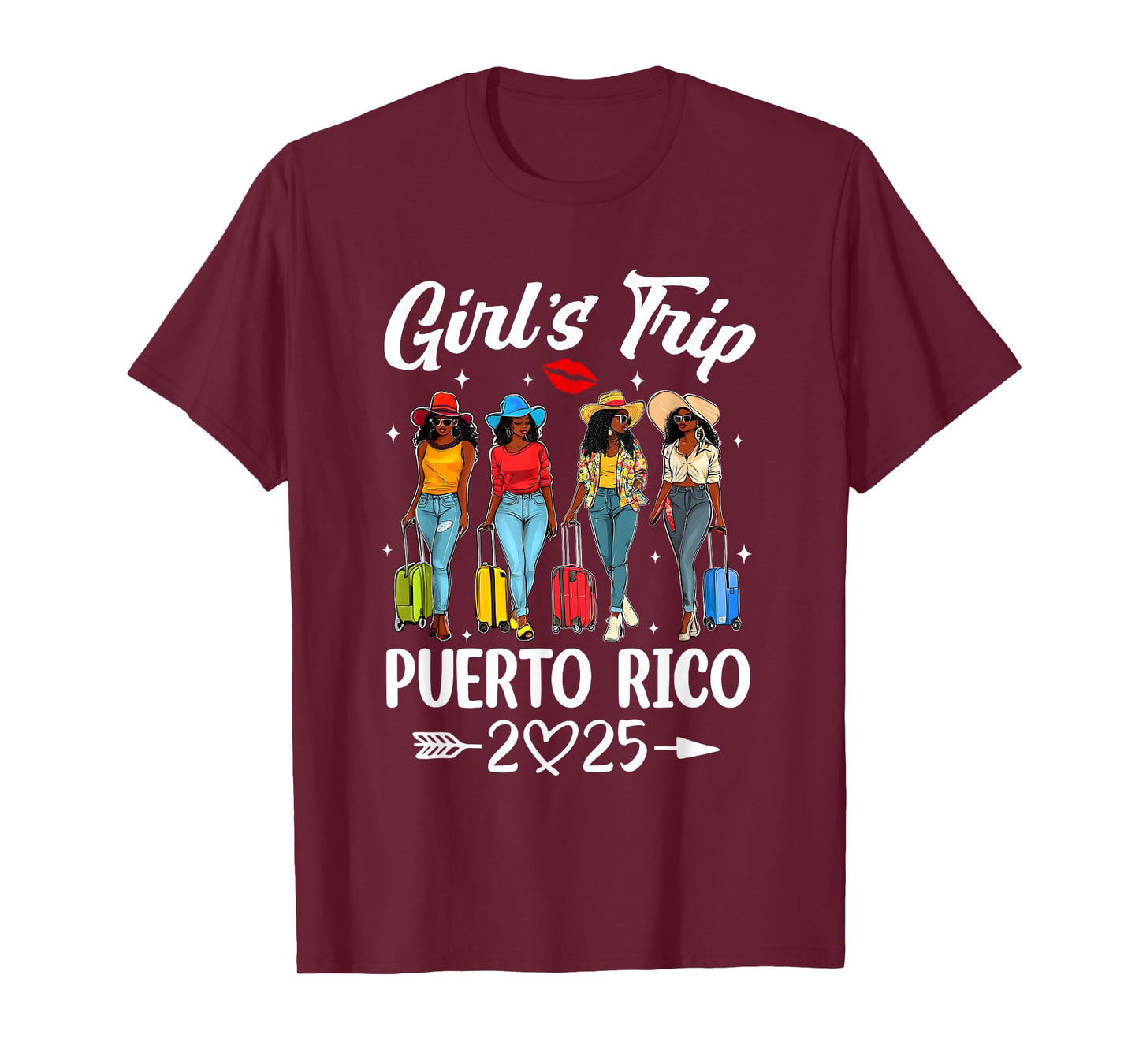Puerto Rico Girls Trip 2025 Birthday Squad Women Vacation T-Shirt