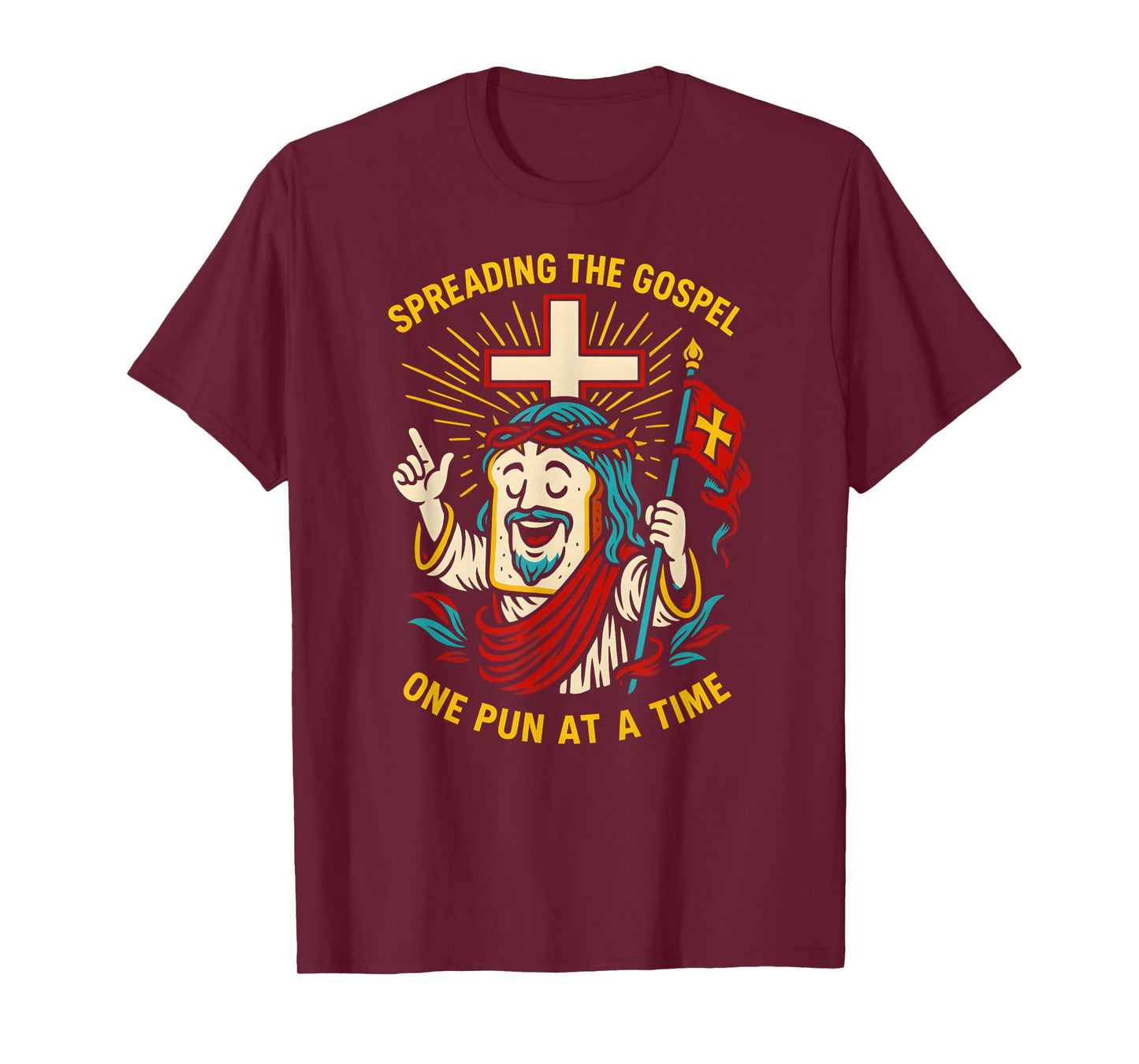 Jesus Puns Spreading Gospel Cool Mens Christian Faith T-Shirt