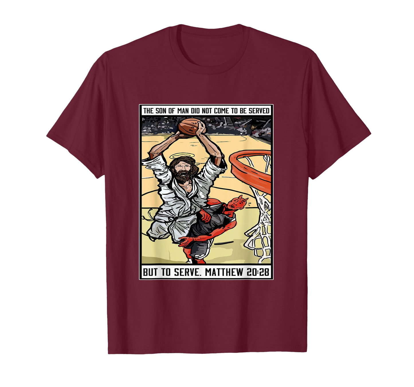Funny Jesus Christian Playing Basketball Gift For Men Boy T-Shirt