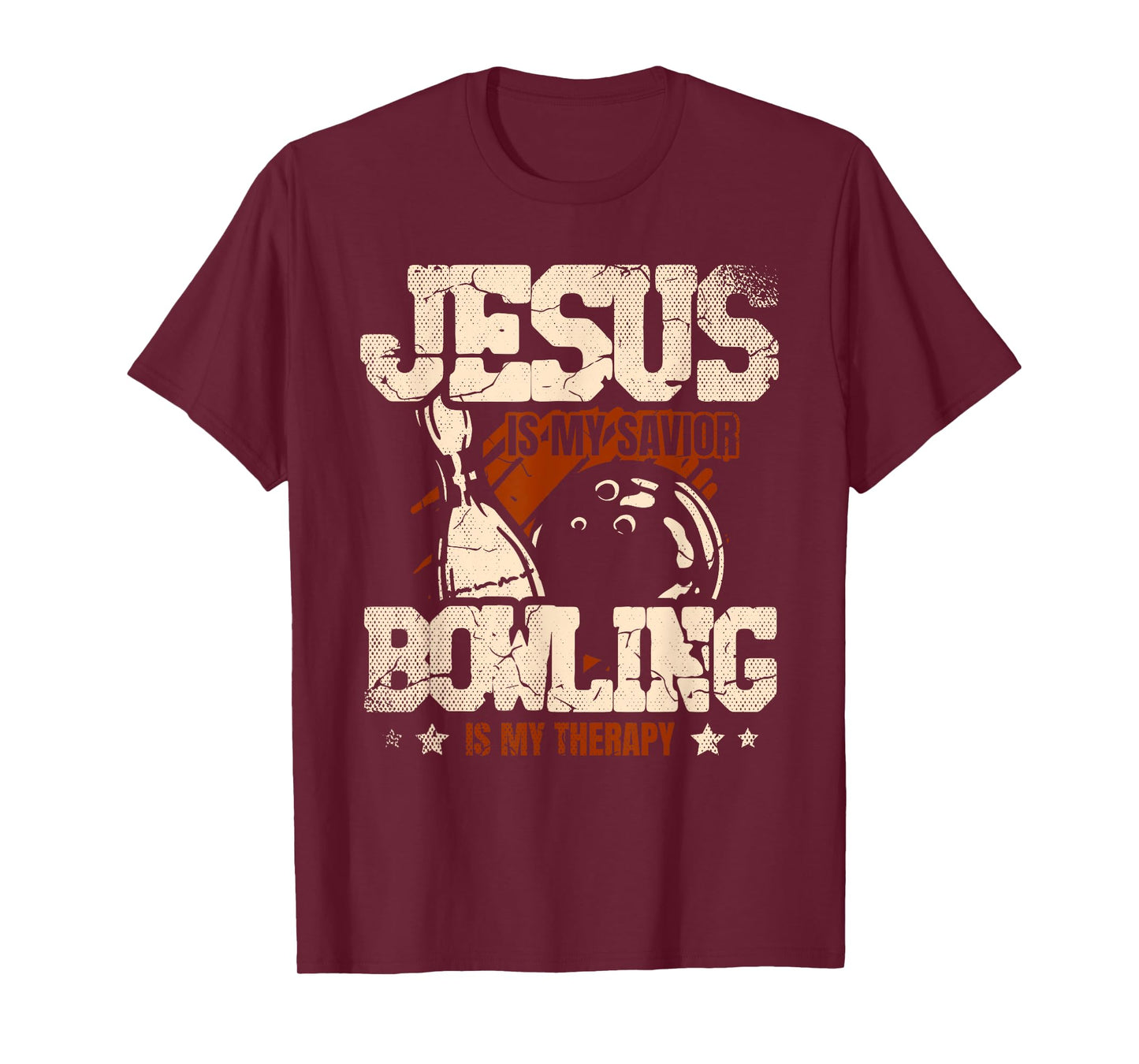 Jesus Is My Savior Bowling Is My Therapy bowler Bowling T-Shirt