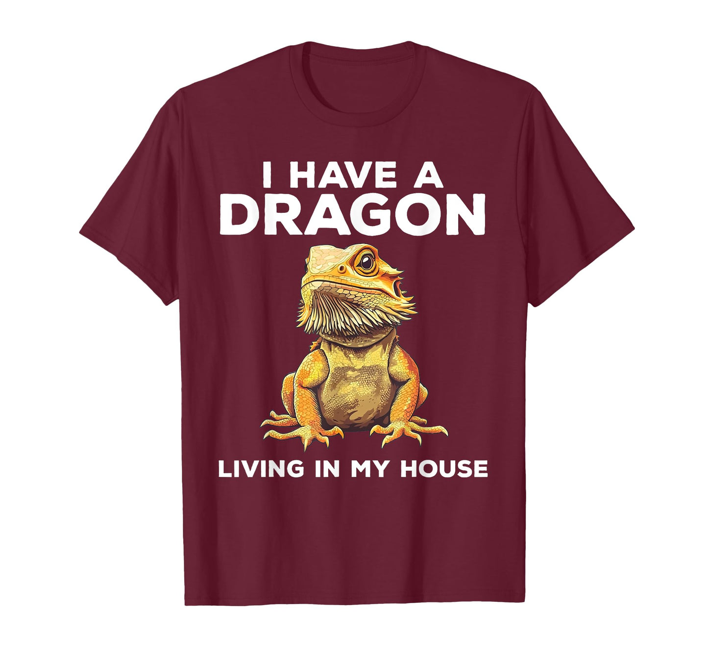 I Have A Dragon Living In My House Funny Bearded Dragon T-Shirt