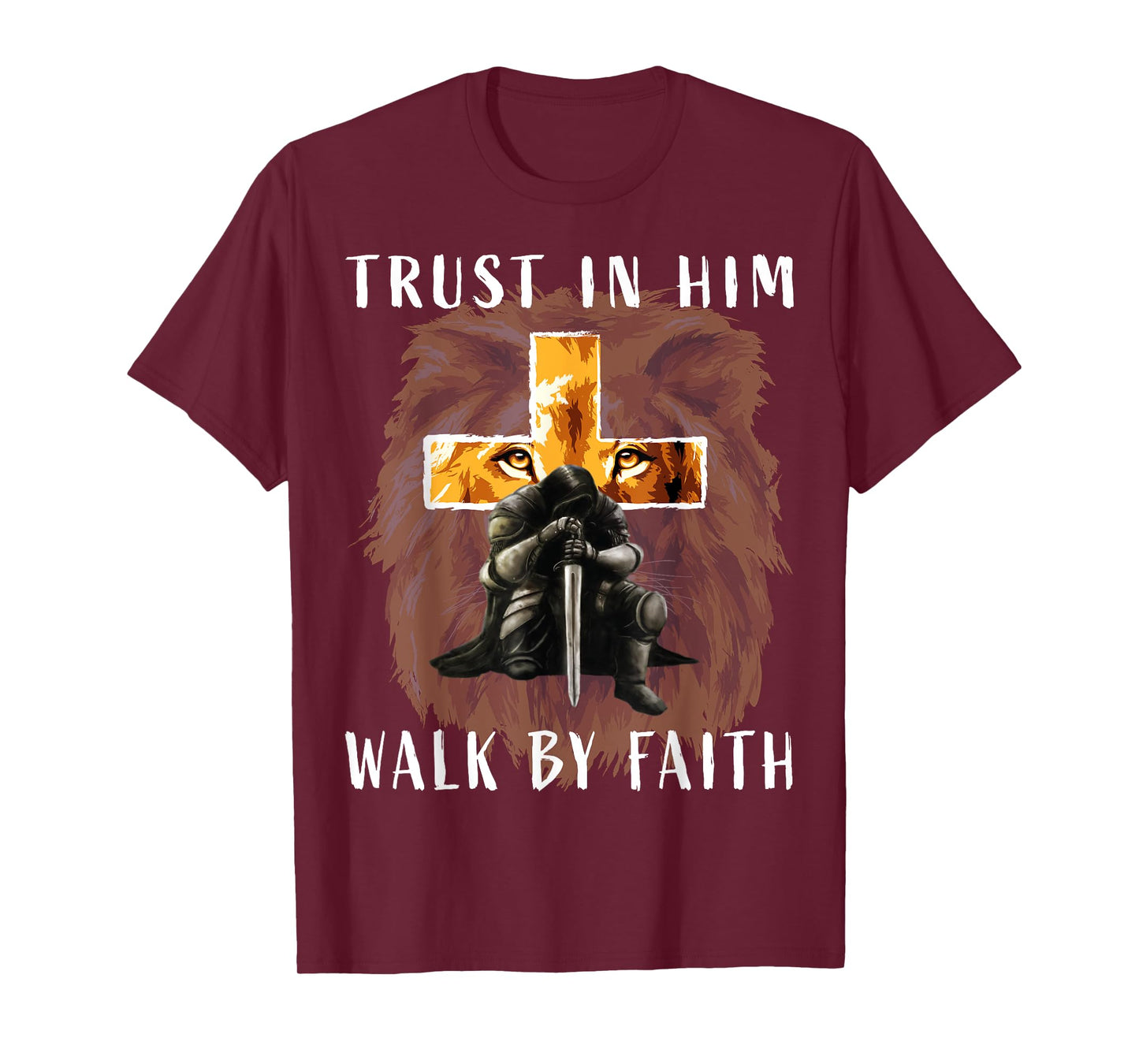 Trust Walk by Faith Christian Religious Sayings Graphic Men T-Shirt