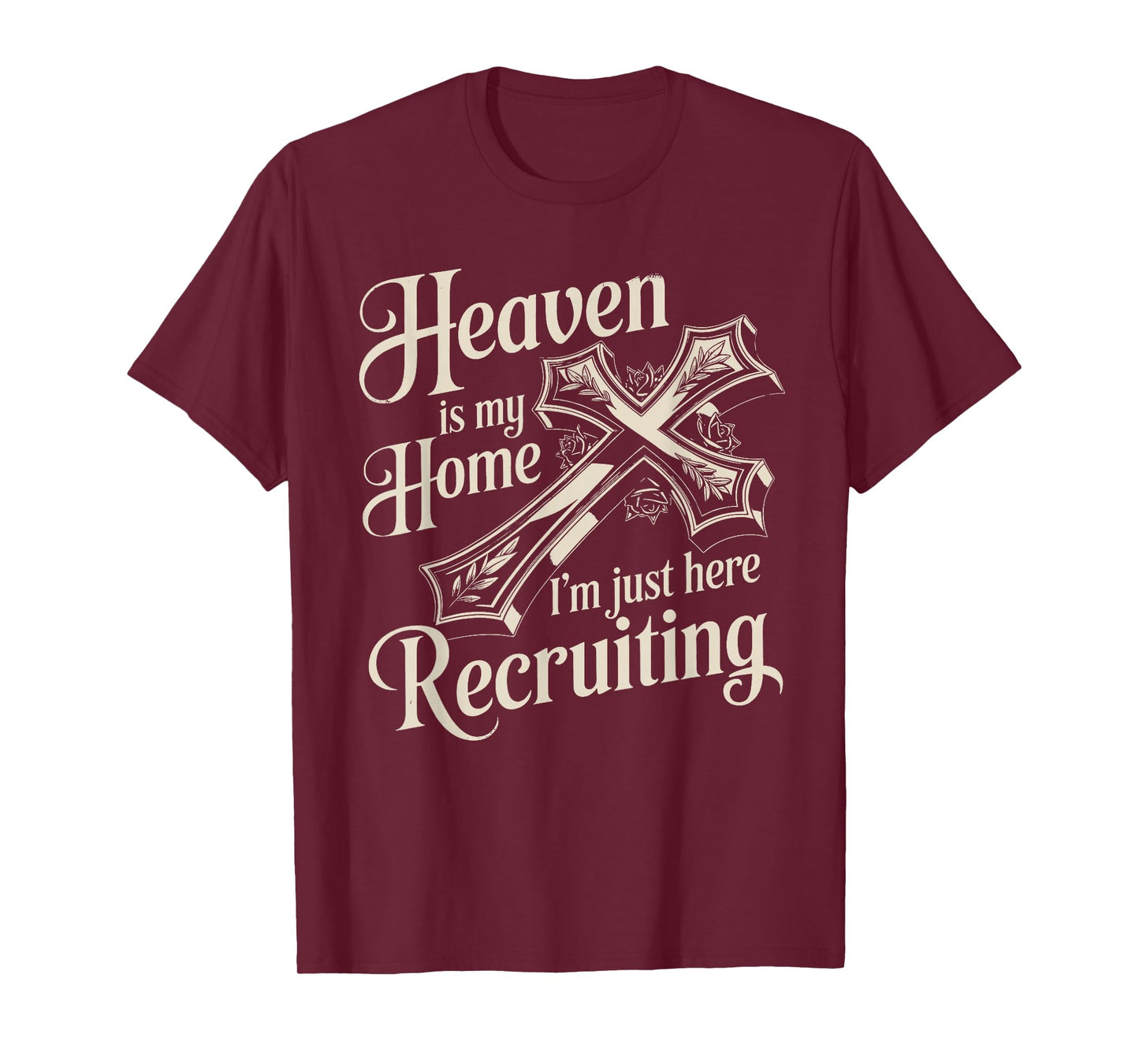 Heaven is My Home Funny Christian Faith Design T-Shirt