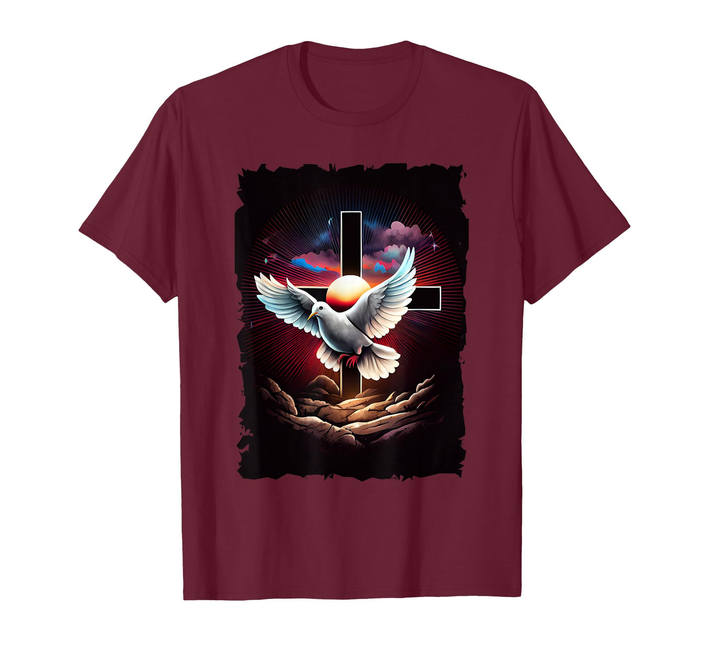 Christian Dove Cross retro 70s vintage T-Shirt