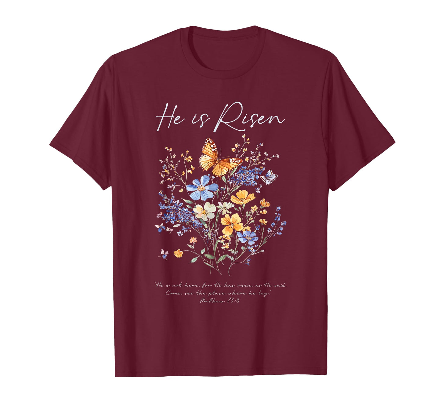 He Is Risen Boho Easter for Christian Women T-Shirt