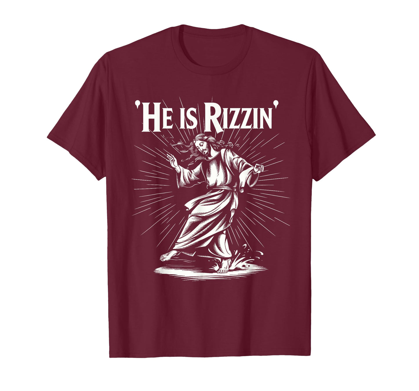 Funny Breaking Cool Rizz Vibe He is Rizzin Jesus Dancing T-Shirt