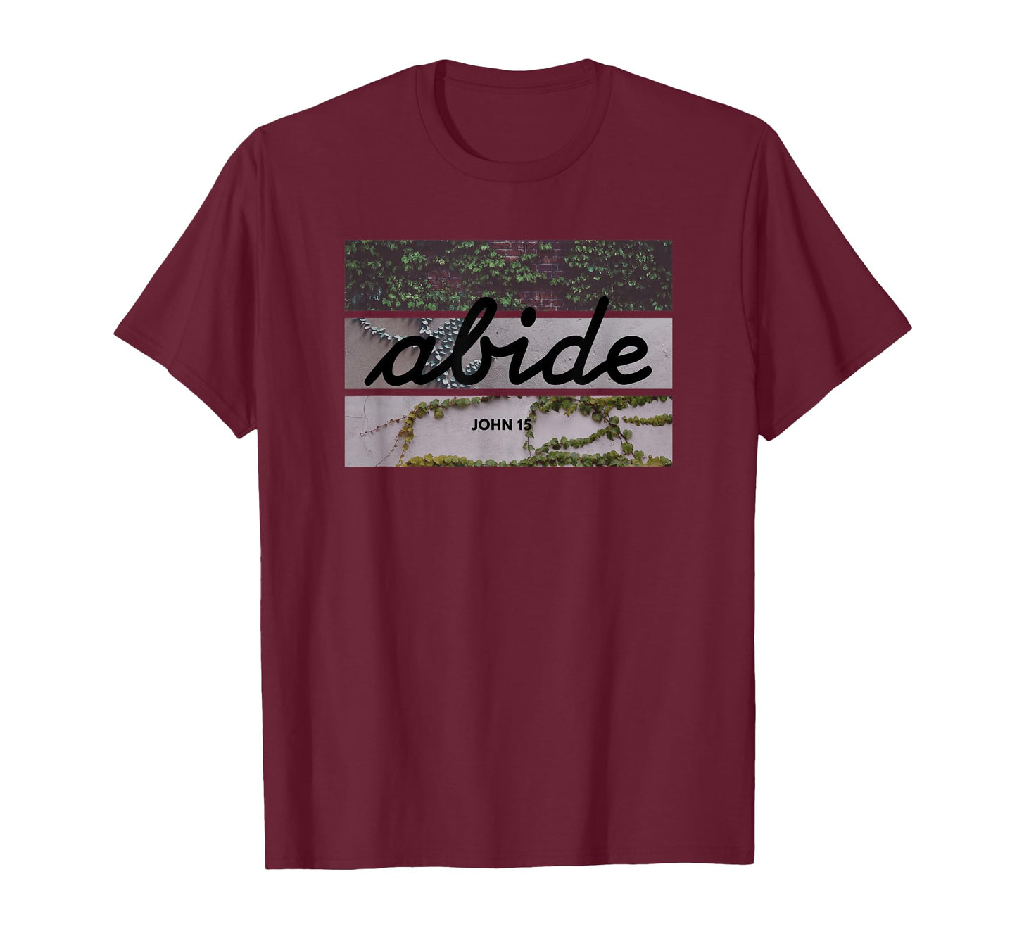 Abide John 15 Bible T-Shirt in Cursive