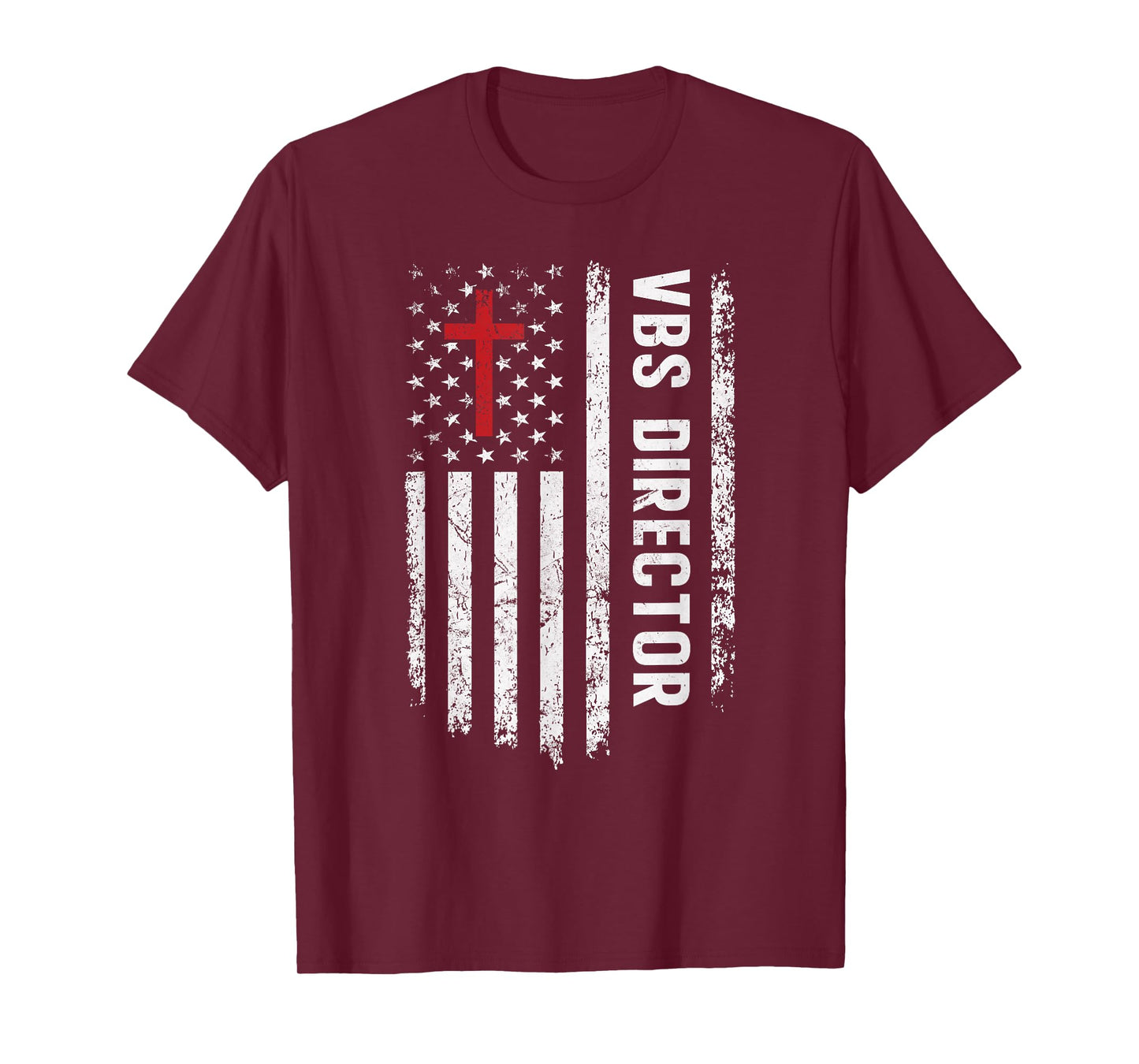 VBS Director Cross USA Flag Vacation Bible School Teacher T-Shirt