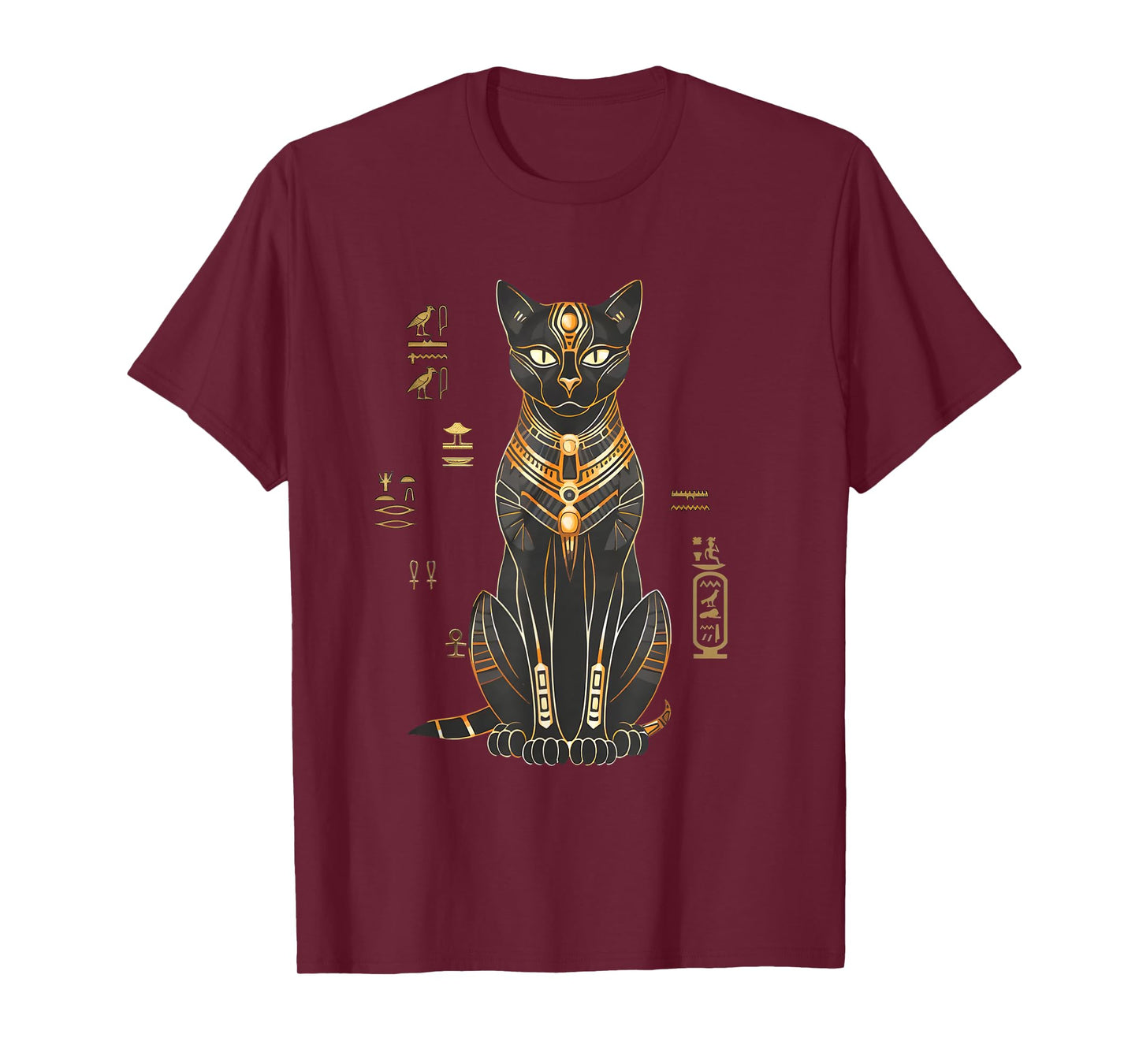 Bastet Ancient Egypt Cat God Hieroglyphic Egyptian History T-Shirt