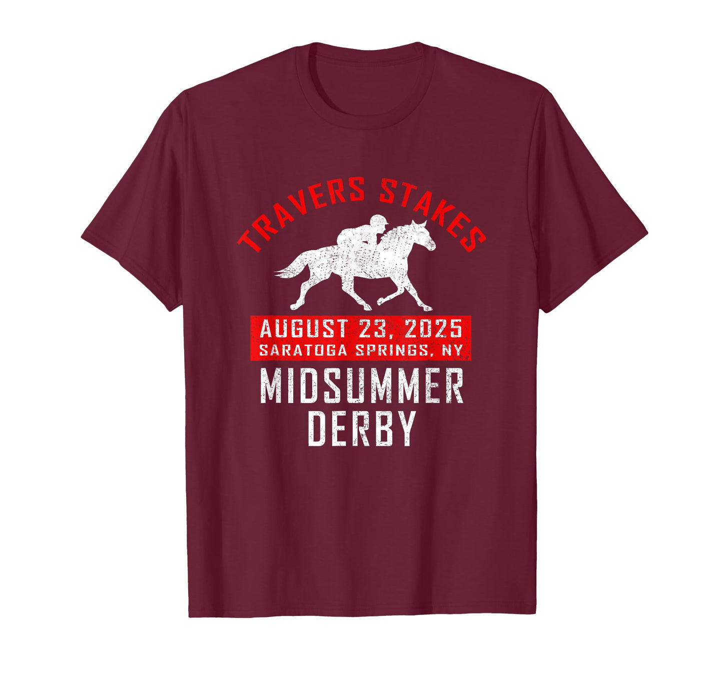 2025 Travers Stakes Saratoga Horse Race Fan Souvenir Vintage T-Shirt