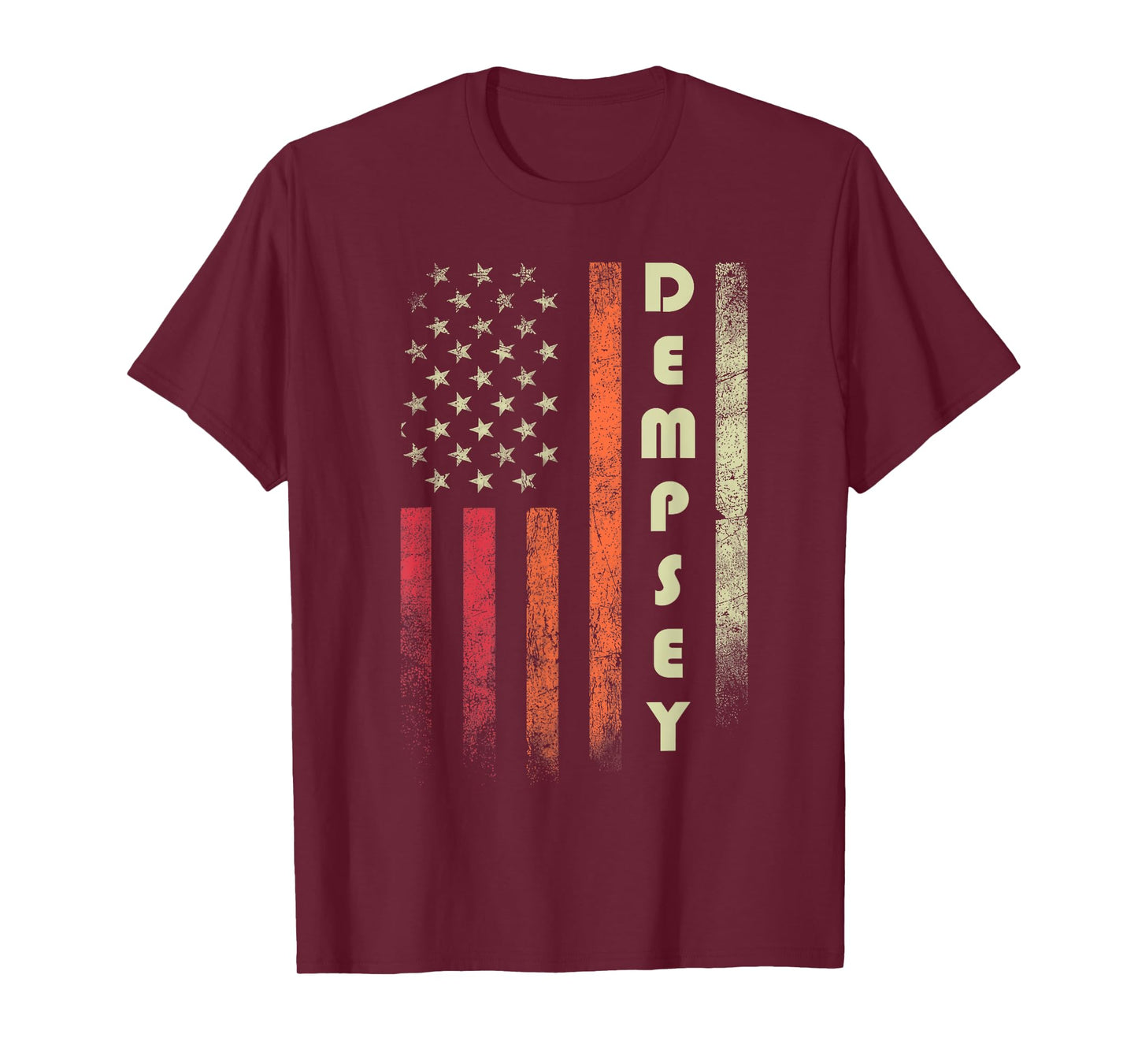 DEMPSEY Surname Funny Retro Vintage Birthday American Flag T-Shirt