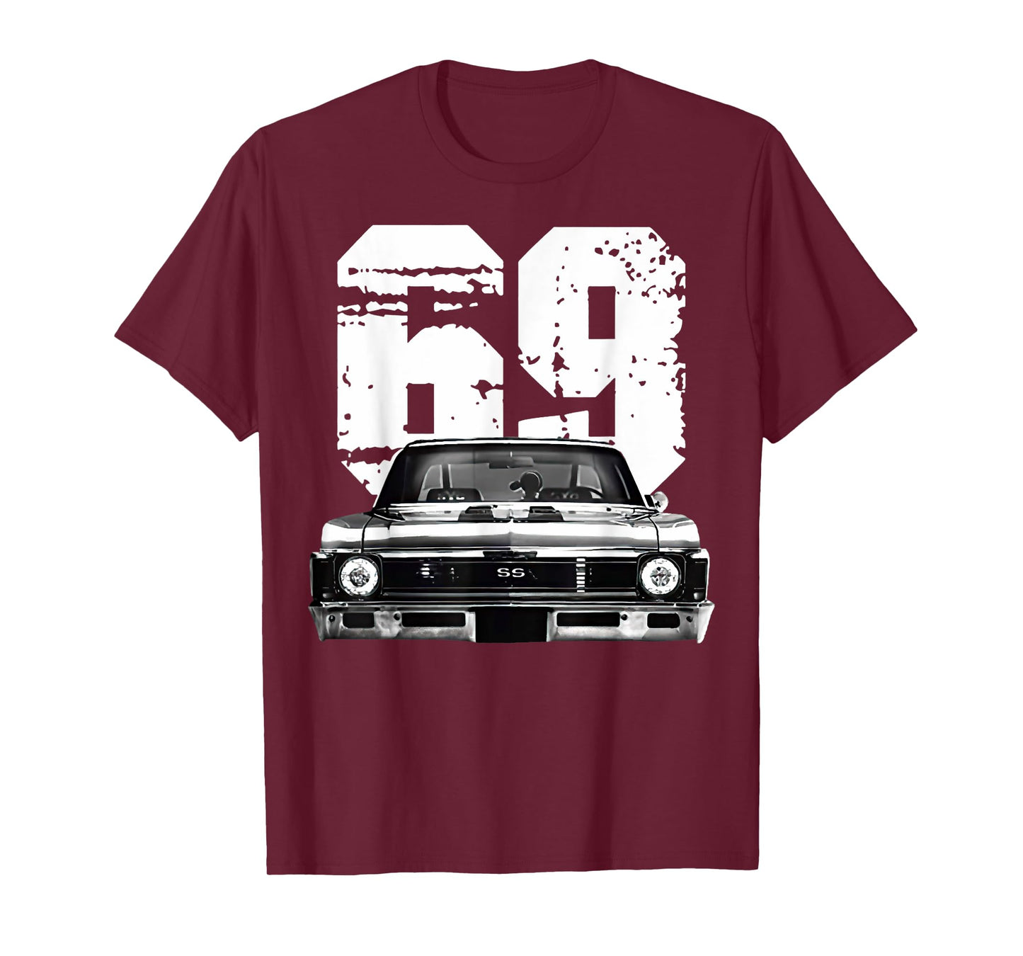 1969 69 Chevys Nova 2 Classic Car Old School Muscle Car T-Shirt