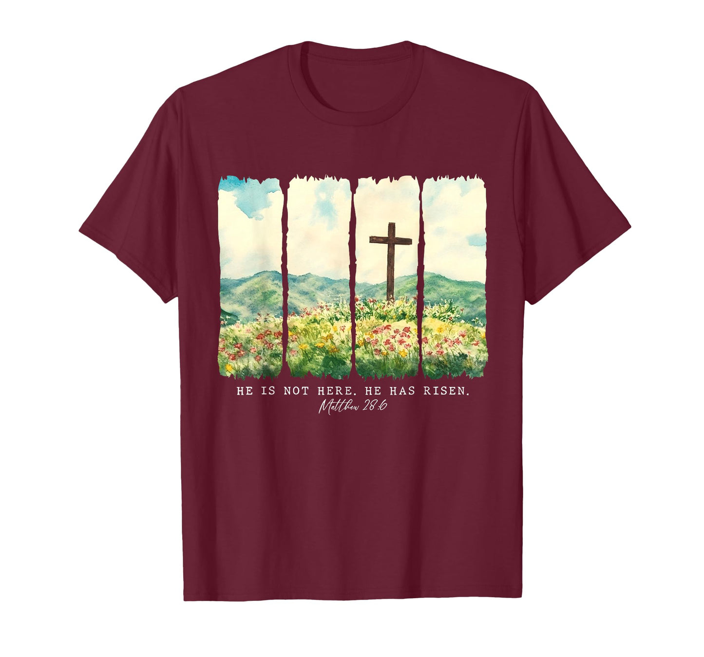 He is Not Here He Has Risen Jesus Easter Christian Faith T-Shirt