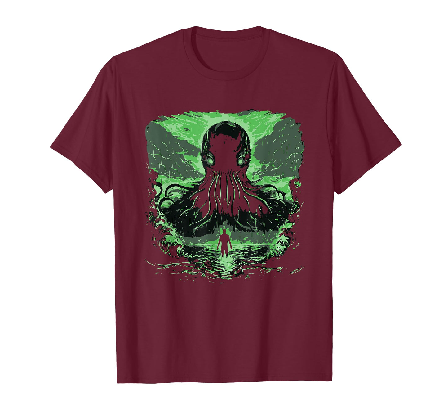 Vintage Cthulhu Cryptid Octopus Lovecraft Horror Anime T-Shirt