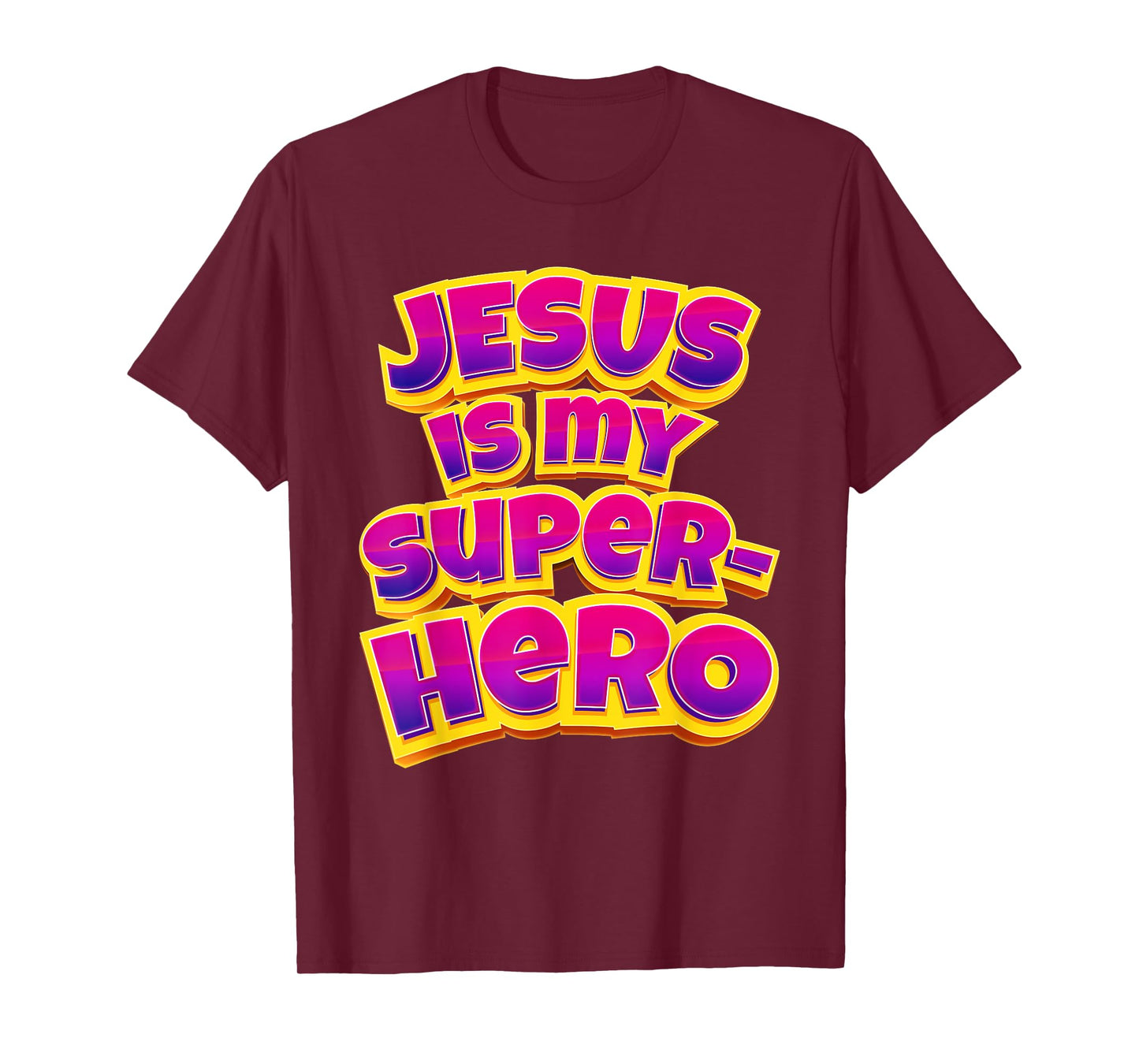 Jesus is My Superhero – Women & Girls Christian Faith Comic T-Shirt