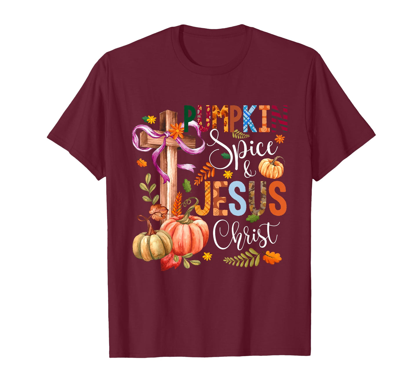 Funny Pumpkin Spice Jesus Christ Fall Thanksgiving Christian T-Shirt