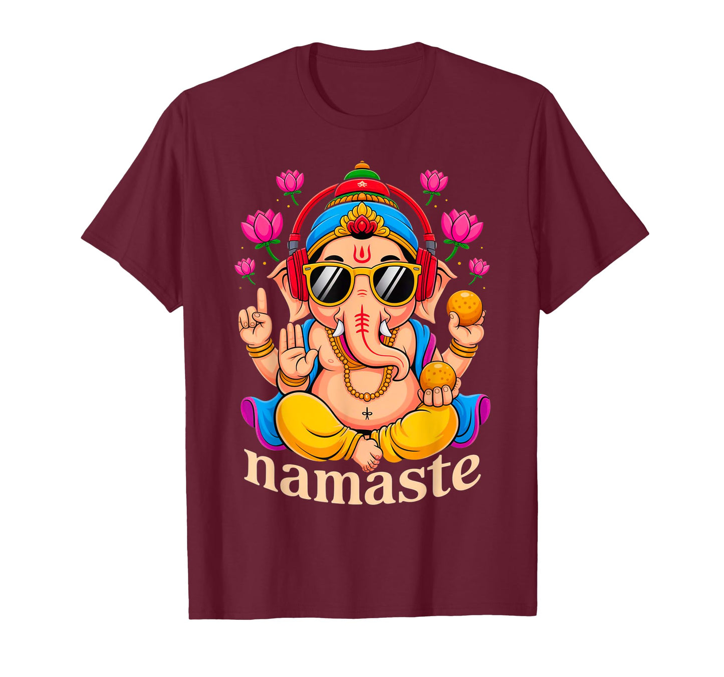 Hindu Ganesha Puja Elephant God India Meditation Yoga Murti T-Shirt