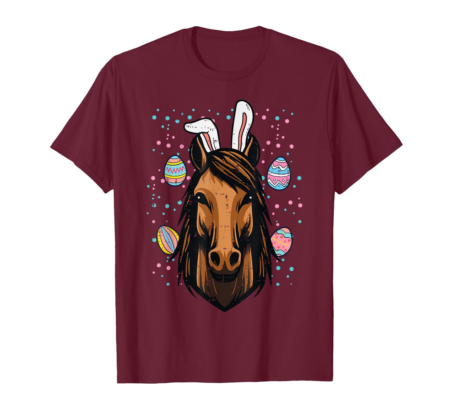 Easter Horse Bunny Ears Equestrian Farm Women Girls Kids Men T-Shirt