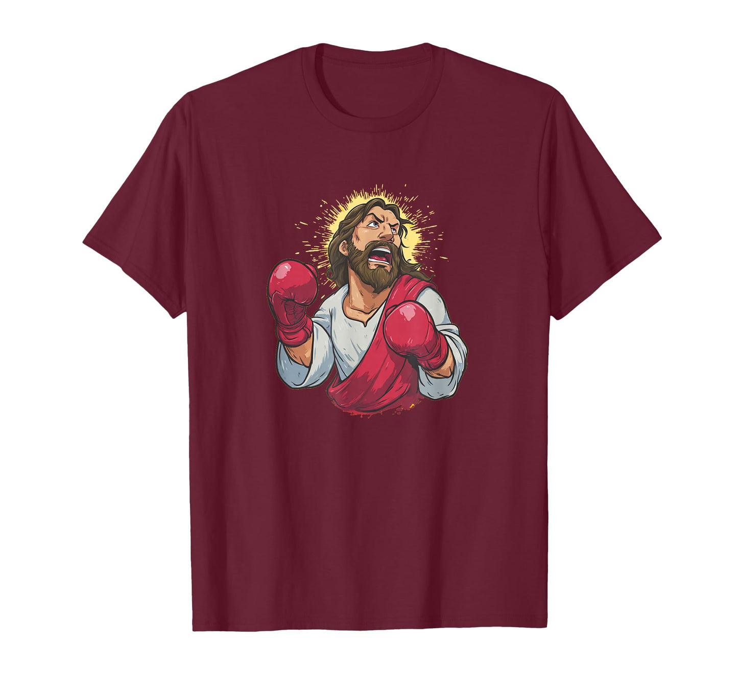 Fun Believer Boxing Sport Costume with Jesus Christ T-Shirt