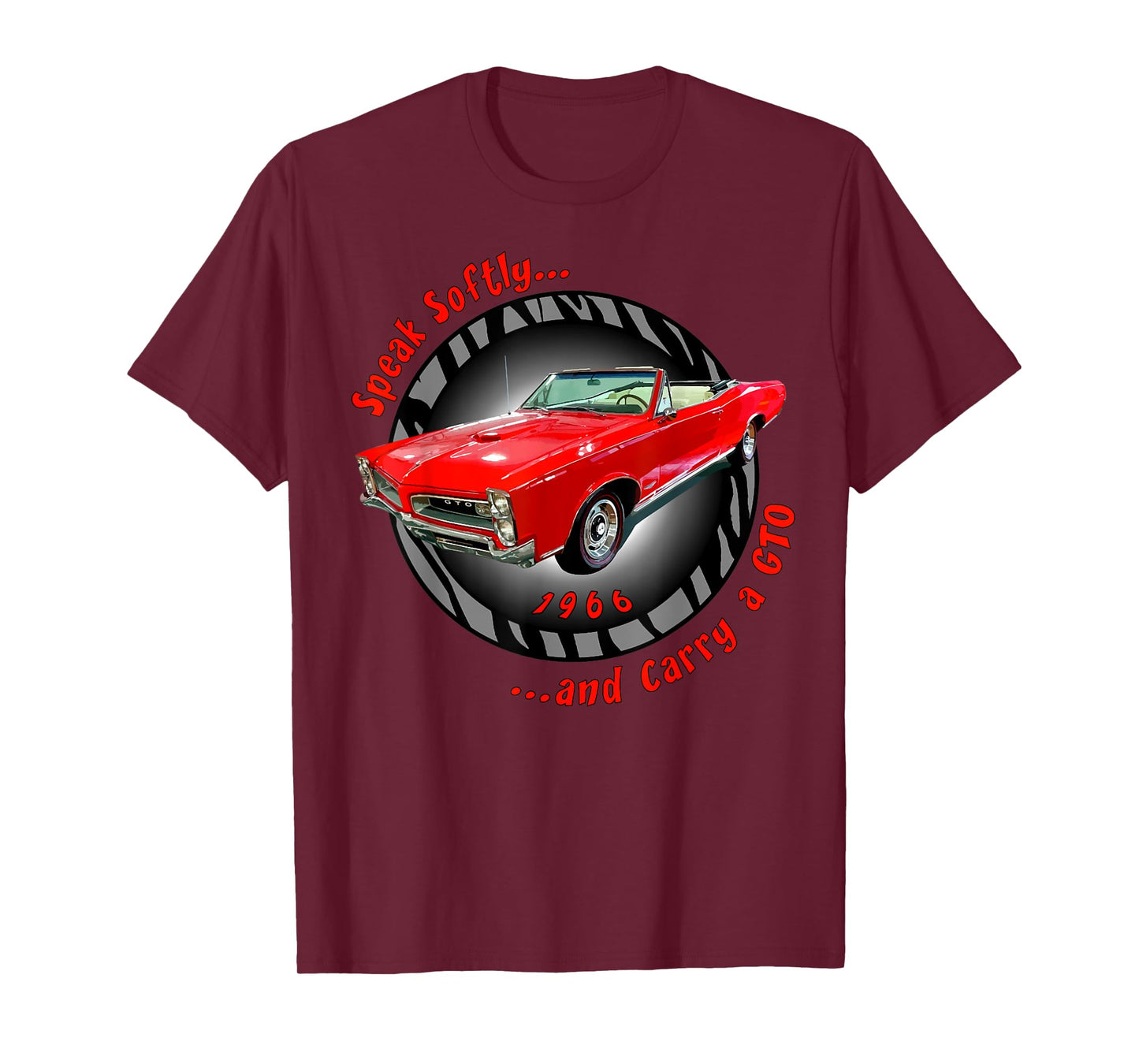 1966 66 GTO Classic Car Old School Muscle Yellow Car T-Shirt