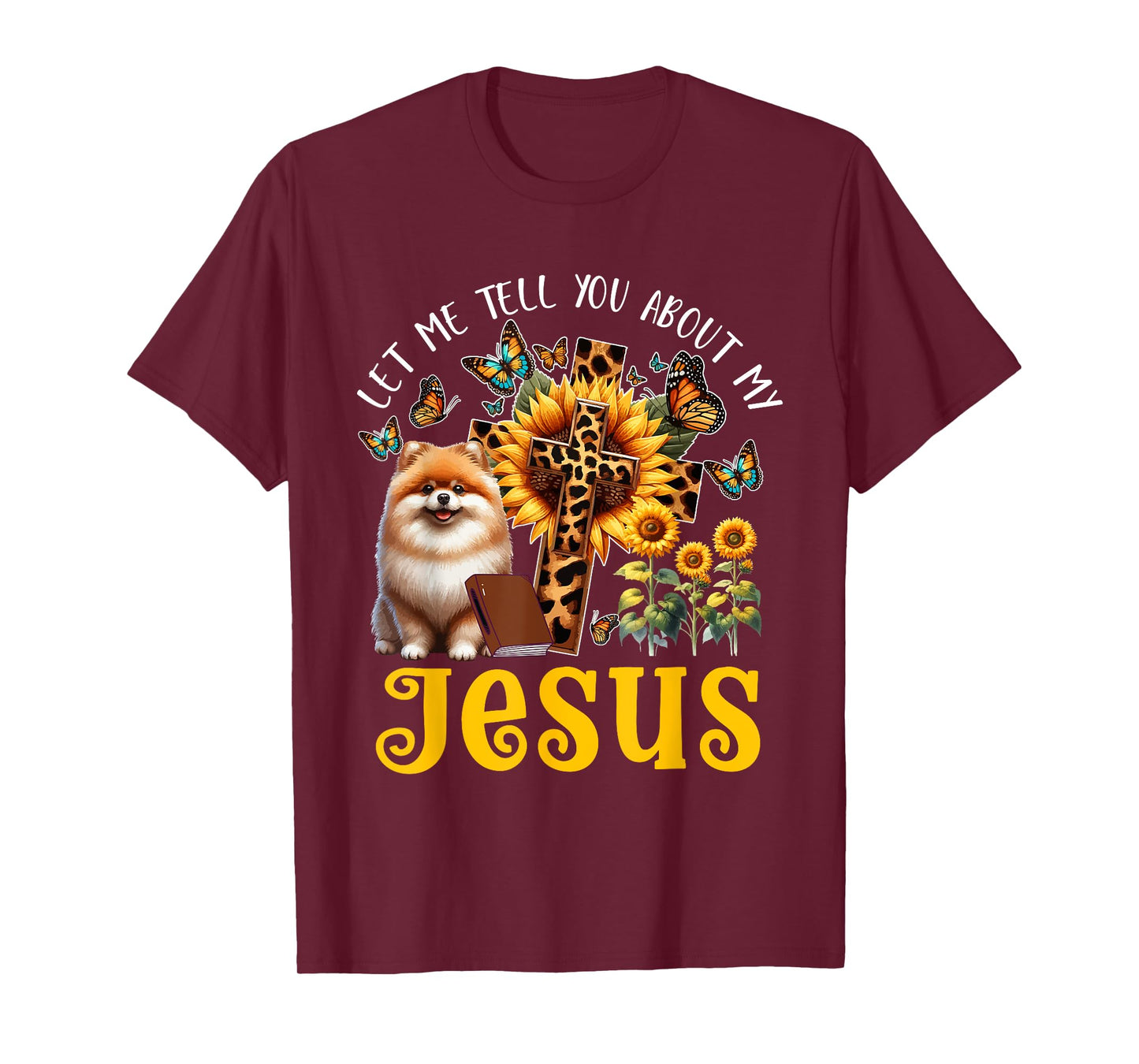 Tell About Jesus Costume Pomeranian Cute Christian Cross T-Shirt