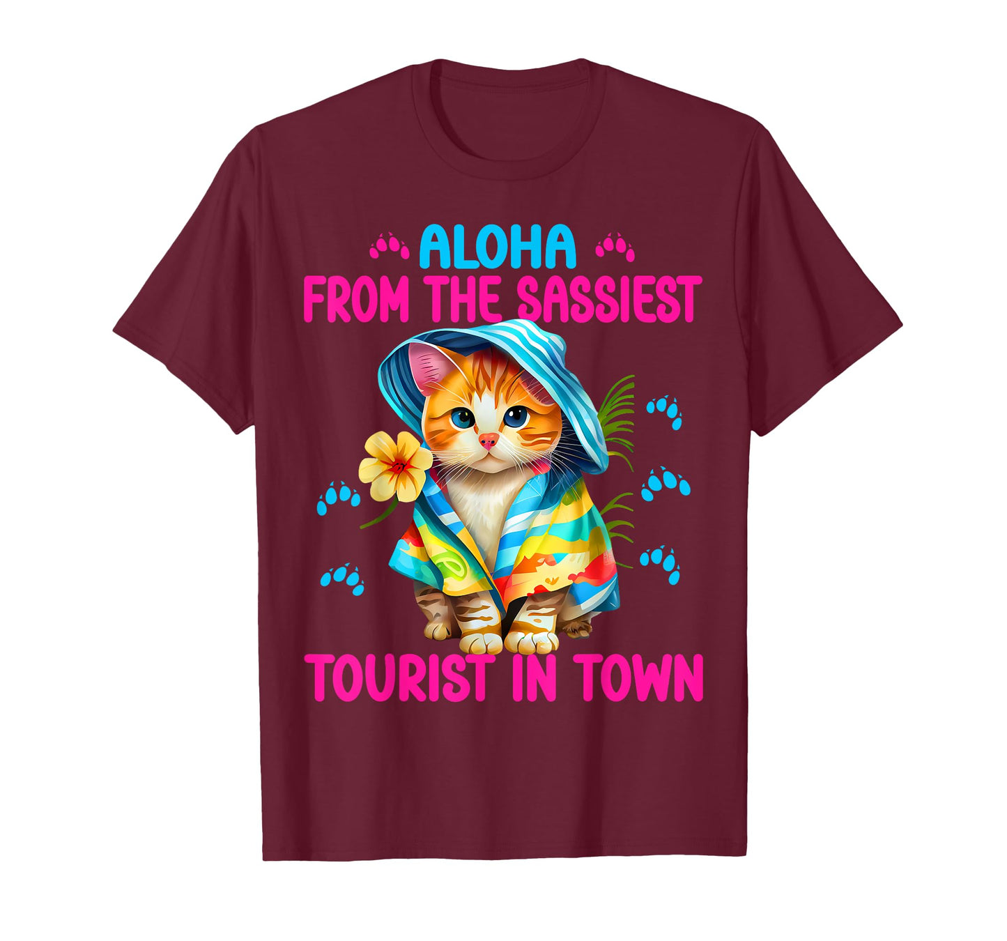 Aloha from the sassiest tourist in town.Funny Summer cats T-Shirt