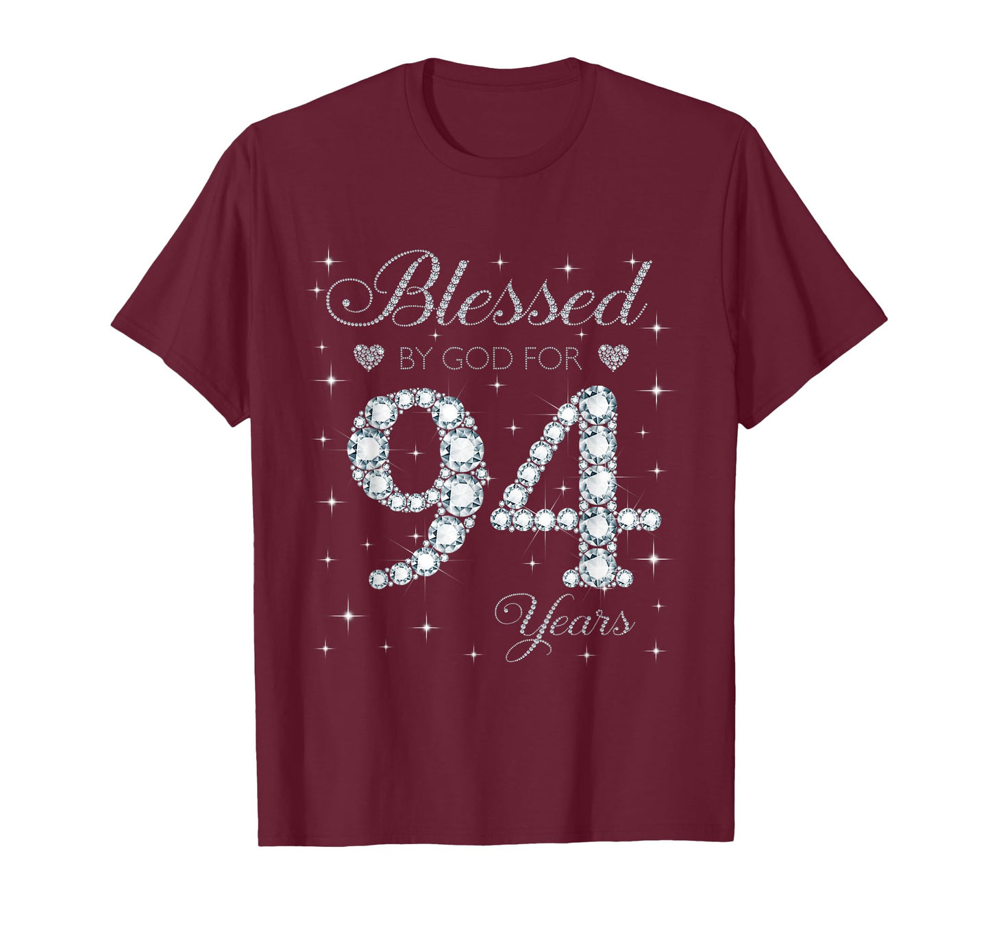 Blessed by God For 94 Years Old 94th Birthday Gift For Women T-Shirt