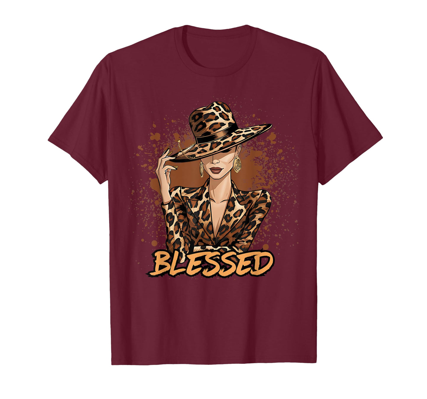 Blessed Black Cowgirl Western Swag African Leopard Christian T-Shirt