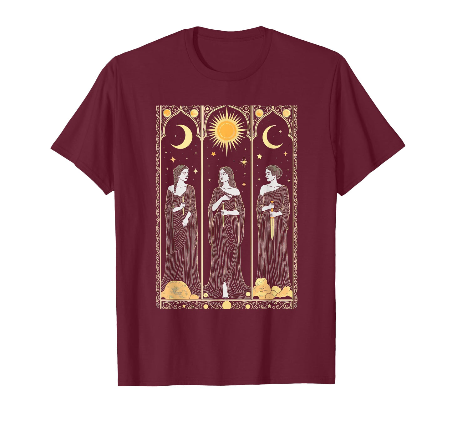 Hecate Distressed Band | Greek Mythology Triple Goddess T-Shirt