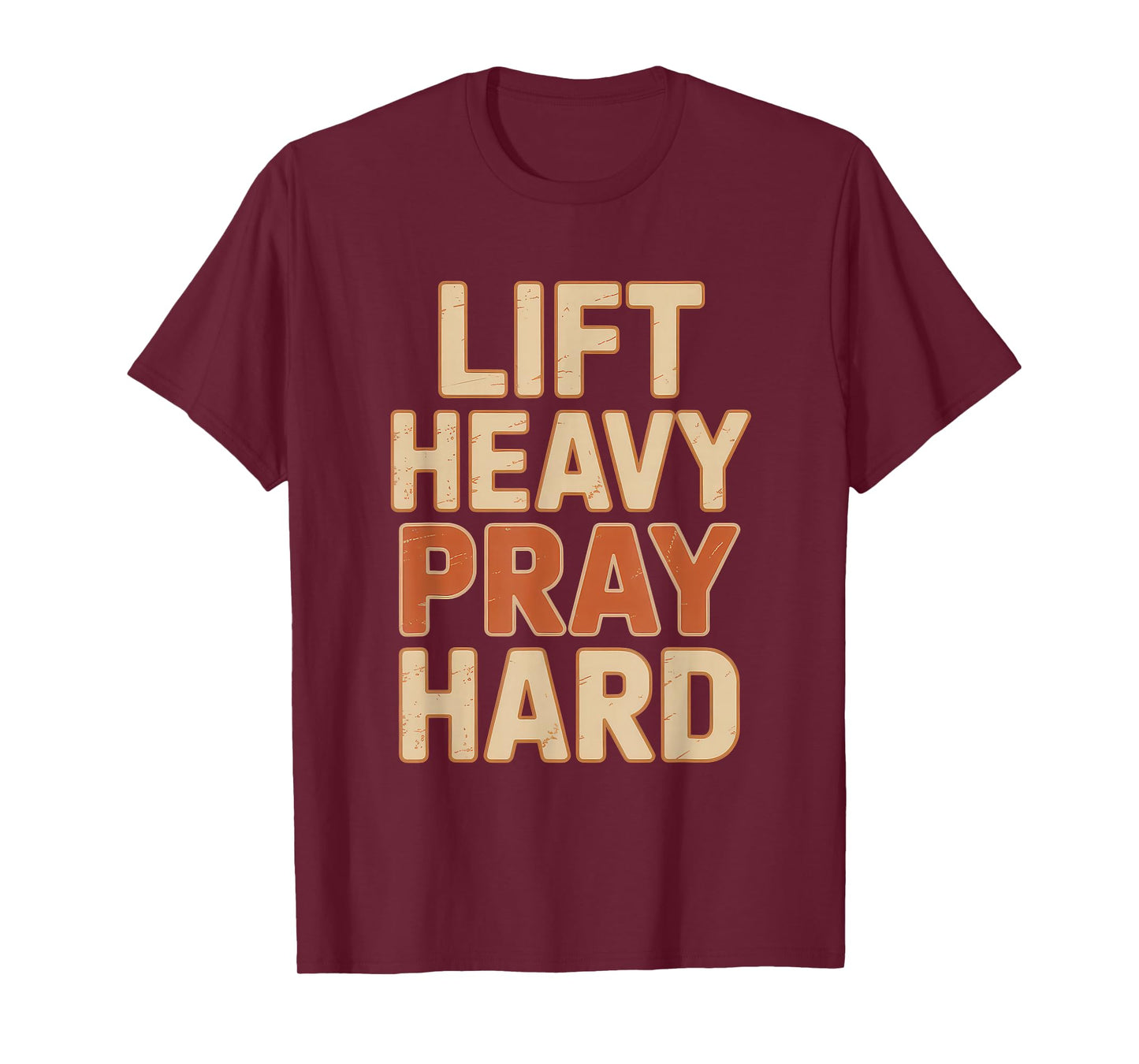 Lift Heavy Pray Hard Tshirt Gym Christian Gift Jesus Faith T-Shirt