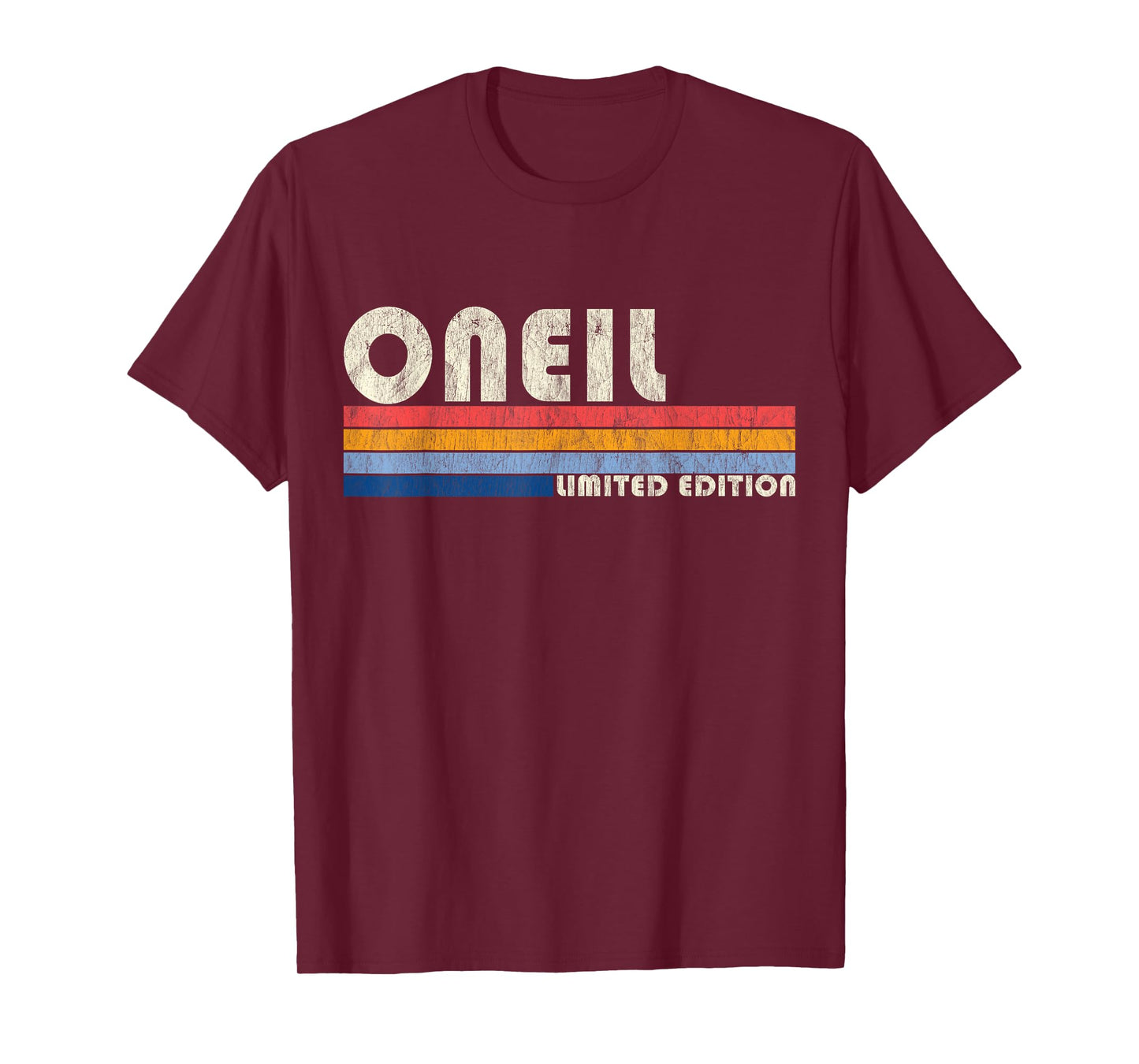 ONEIL Surname Funny Retro Vintage 80s 90s Gifts Men Women T-Shirt