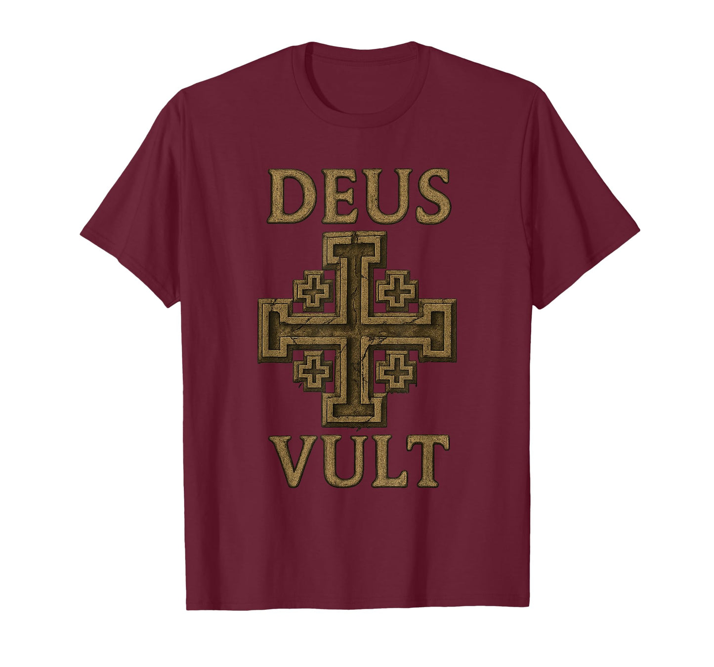 DEUS VULT Jerusalem Cross | Catholic Templar T-Shirt