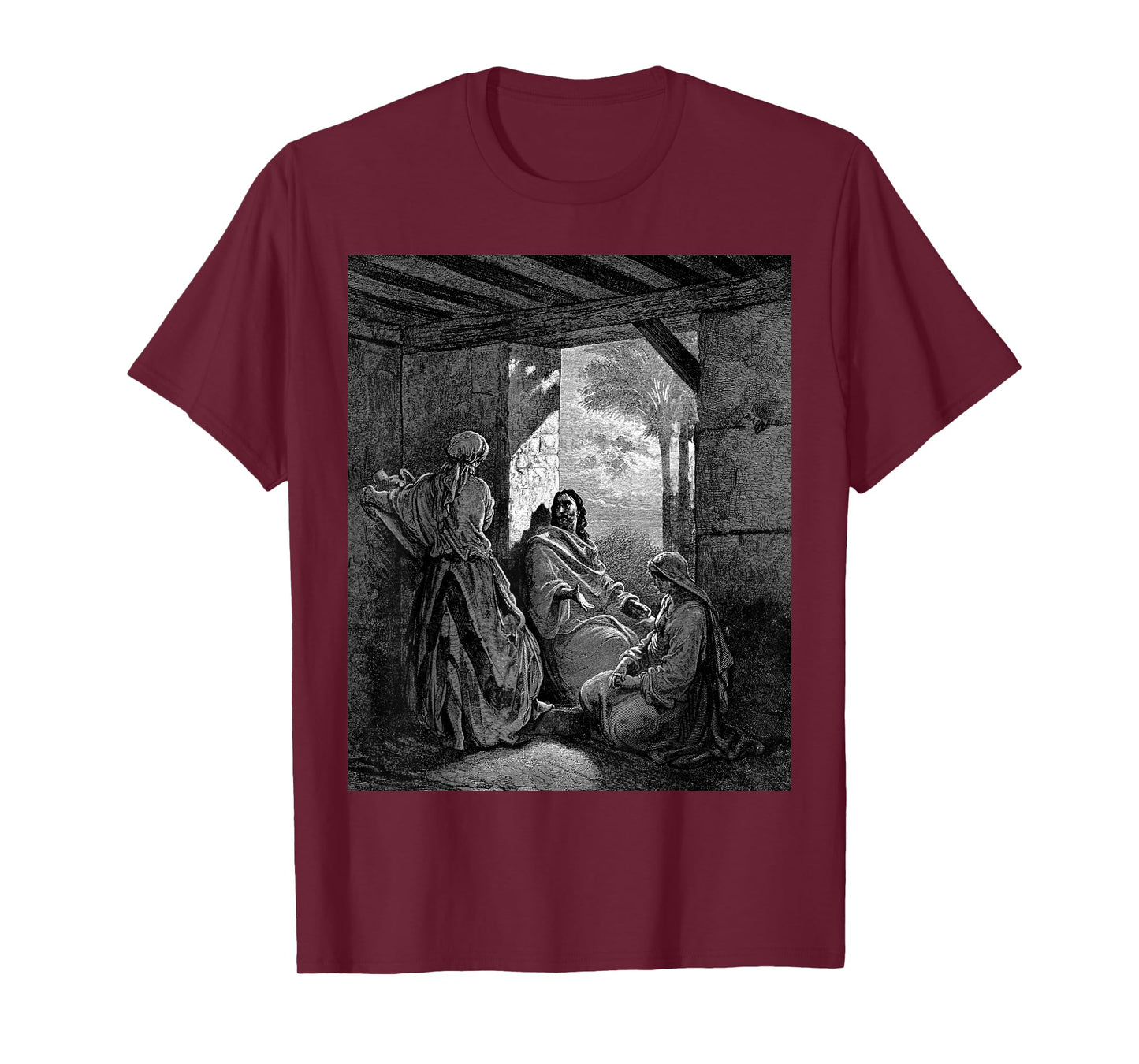 Jesus with Martha and Mary Gustave Dore Biblical Art T-Shirt