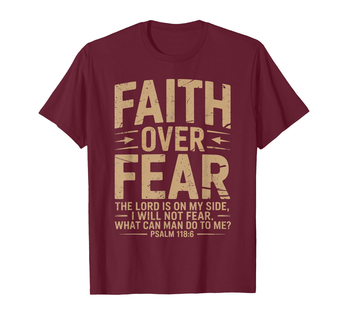 America Pride US Flag Faith Over Fear Prayer T-Shirt