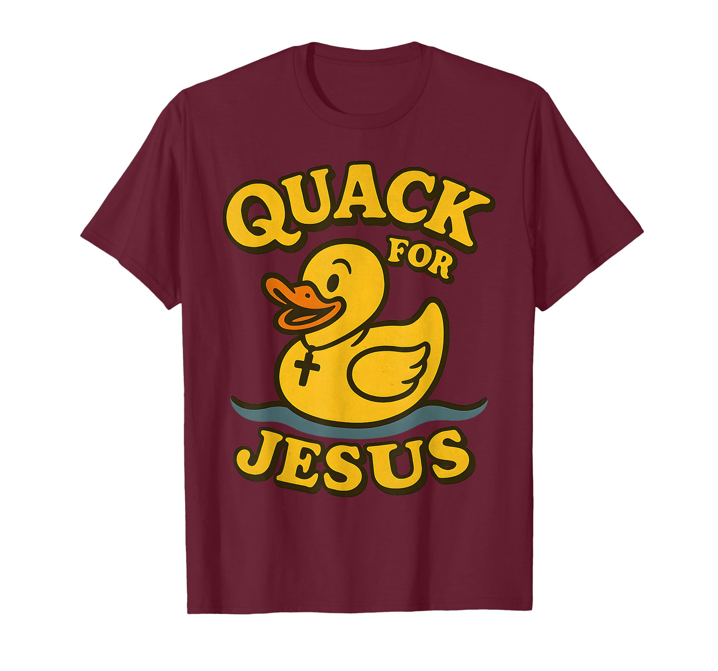 Retro Rubber Duck Christian Rubber Ducky Quack For Jesus 70s T-Shirt
