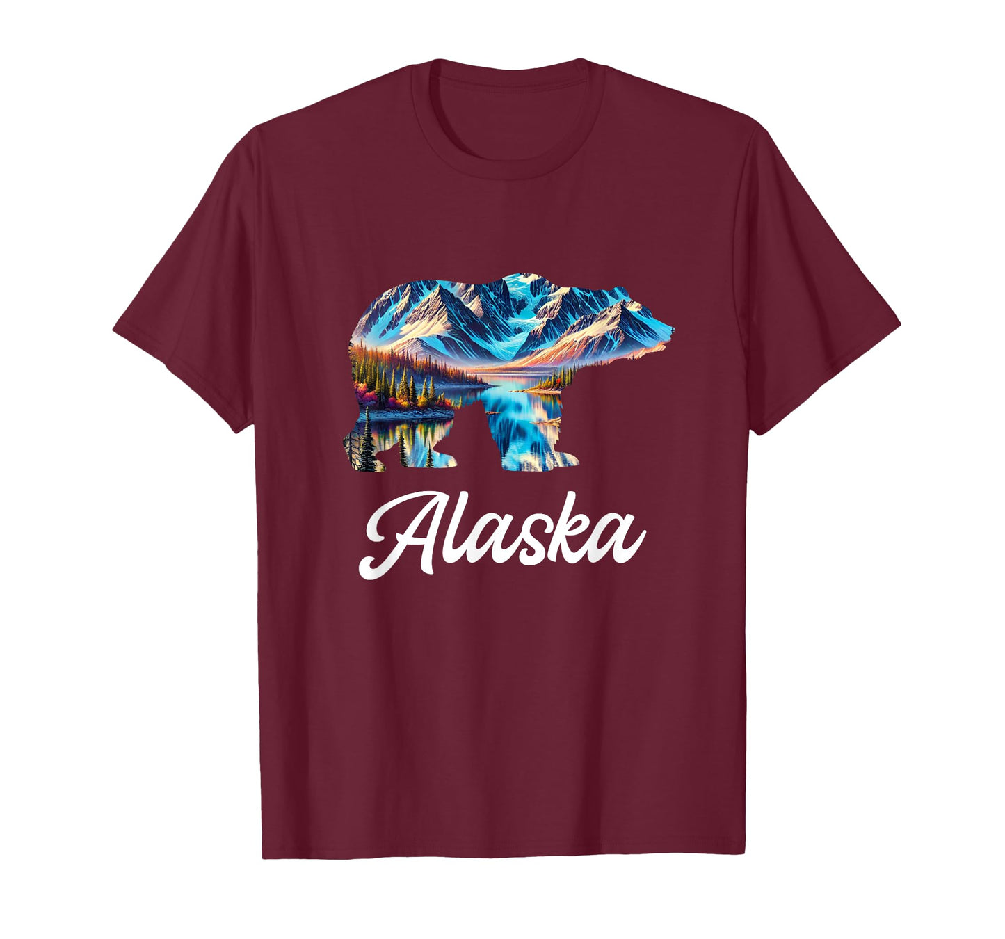 Alaska Mountains Bear Alaskan Lover Souvenir Vacation Trip T-Shirt