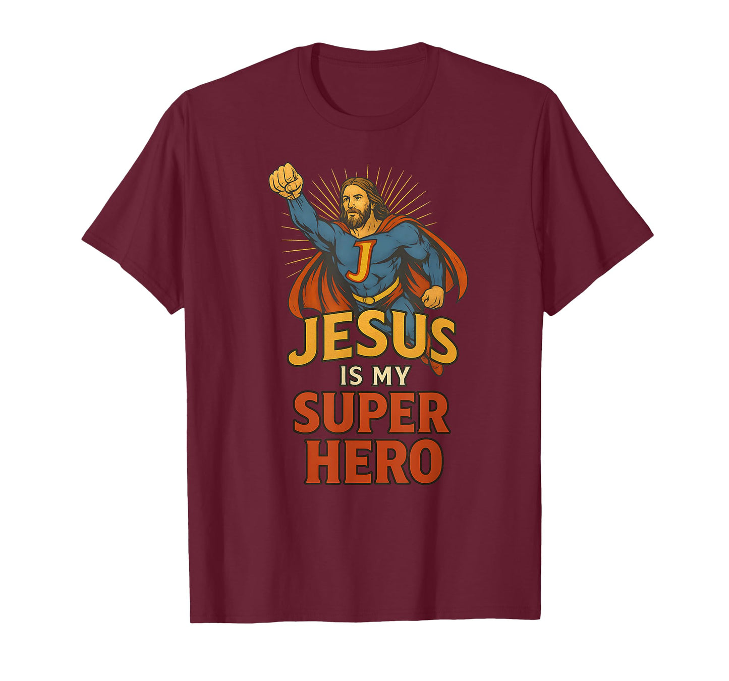 Jesus Is My Superhero Shirt for Christians Vintage T-Shirt