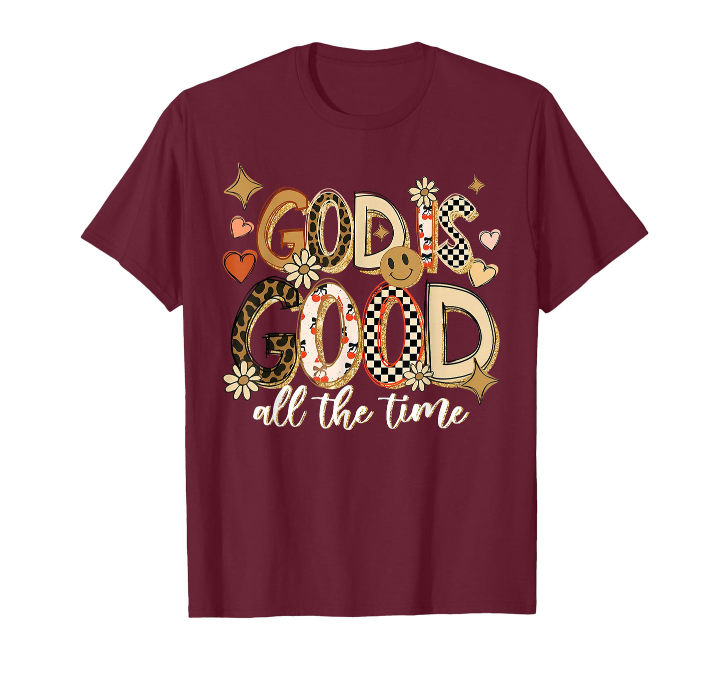 God is Good All The Time Jesus Christian Thanksgiving Autumn T-Shirt