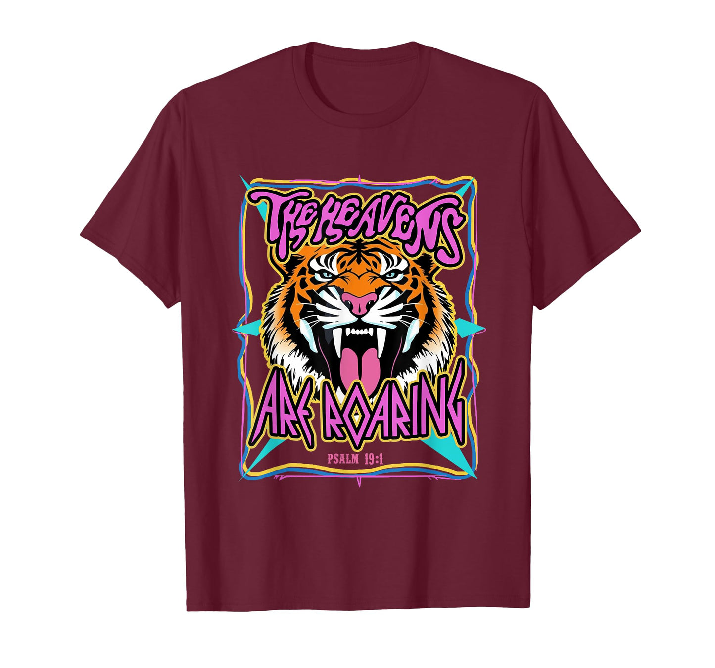 The Heaven Are Roaring Tiger Bible Verse Christian Faith T-Shirt