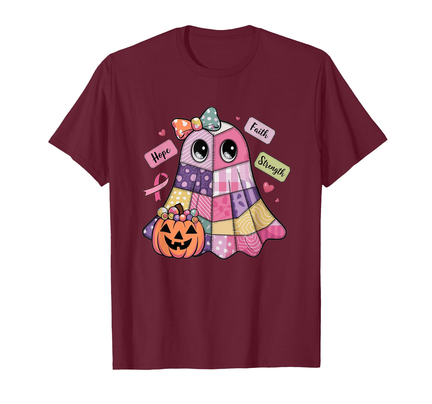 Hope Faith Strength Halloween Ghost T-Shirt