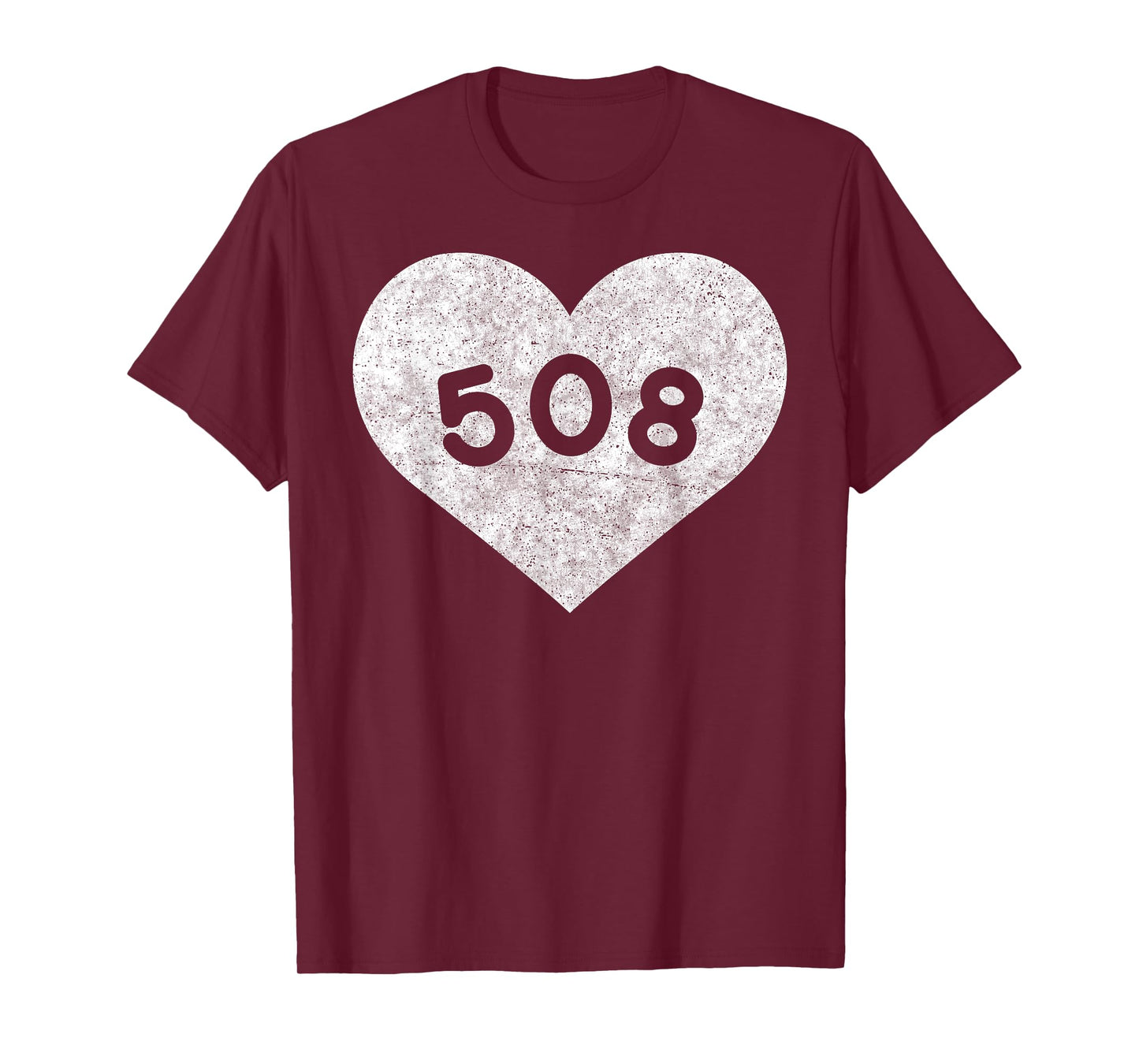 Massachusetts Area Code 508 Heart Shirt State Gift T-Shirt