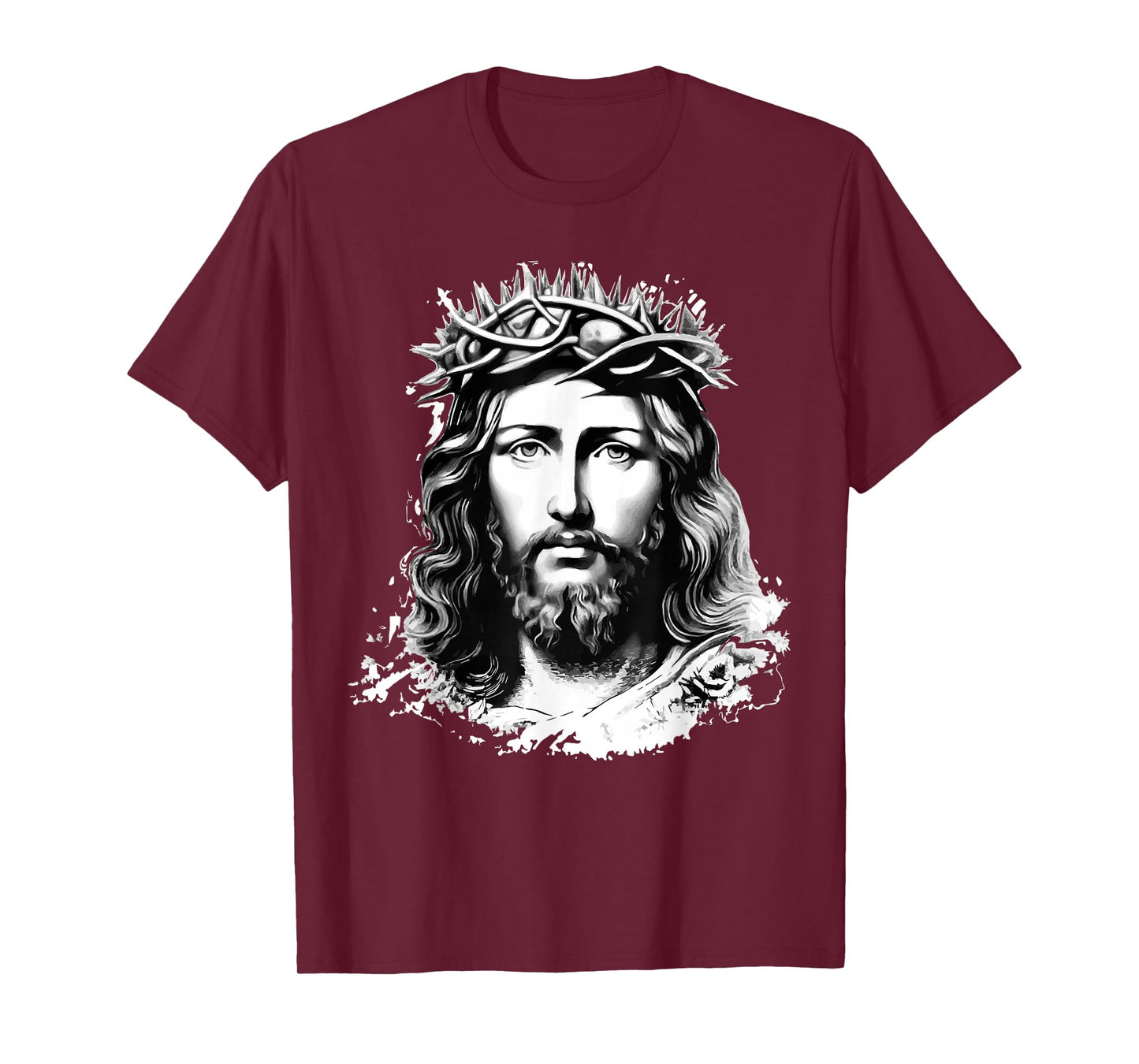 Face of Jesus Christ Crown of Thorns Catholic Faith T-Shirt