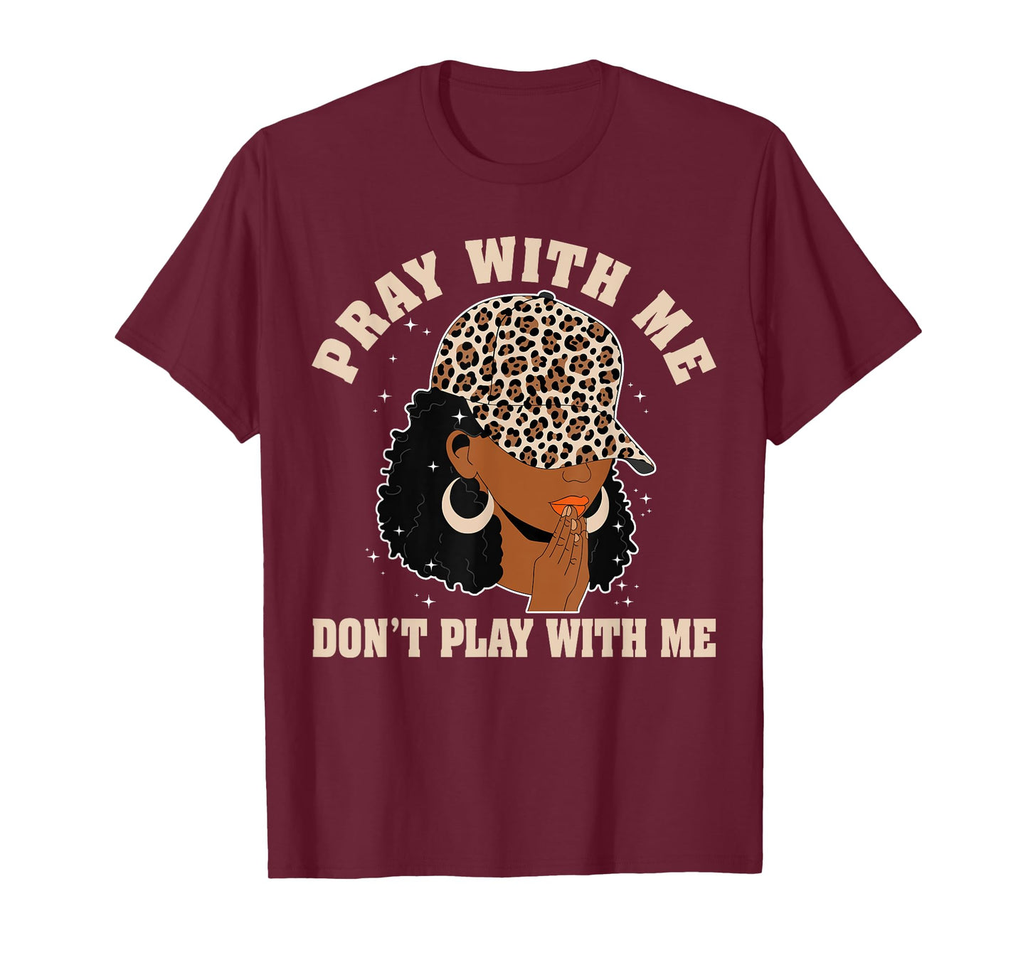 Pray With Me Don't Play With Me Christian Afro Black Women T-Shirt
