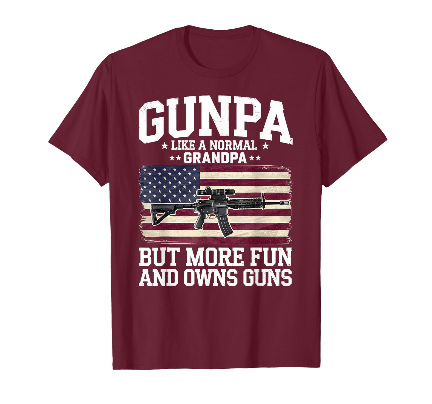 Funny Gunpa Definition Tee US Flag For Grandpa Men Gunpa Like A Normal Grandpa But More Fun And Owns Guns Black Sleeveless T-Shirt