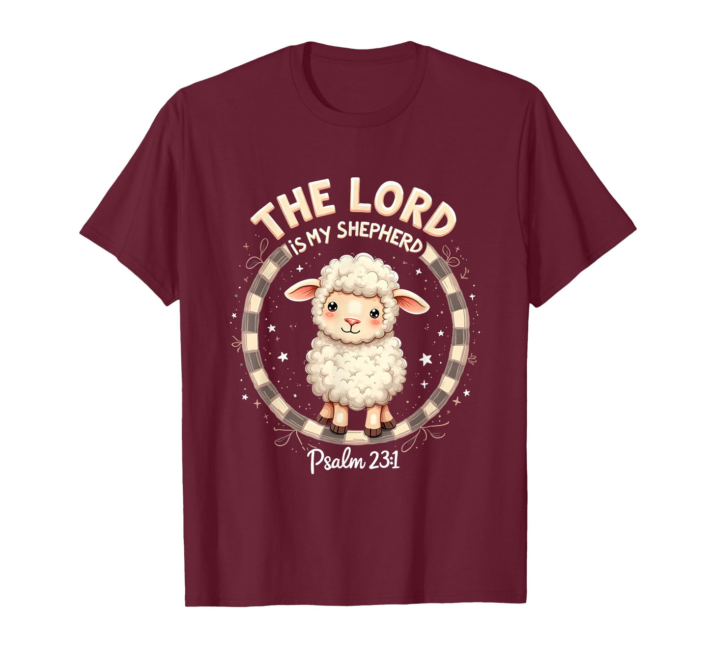 The Lord Is My Shepherd Cute Christian Psalm 23:1 Graphic T-Shirt
